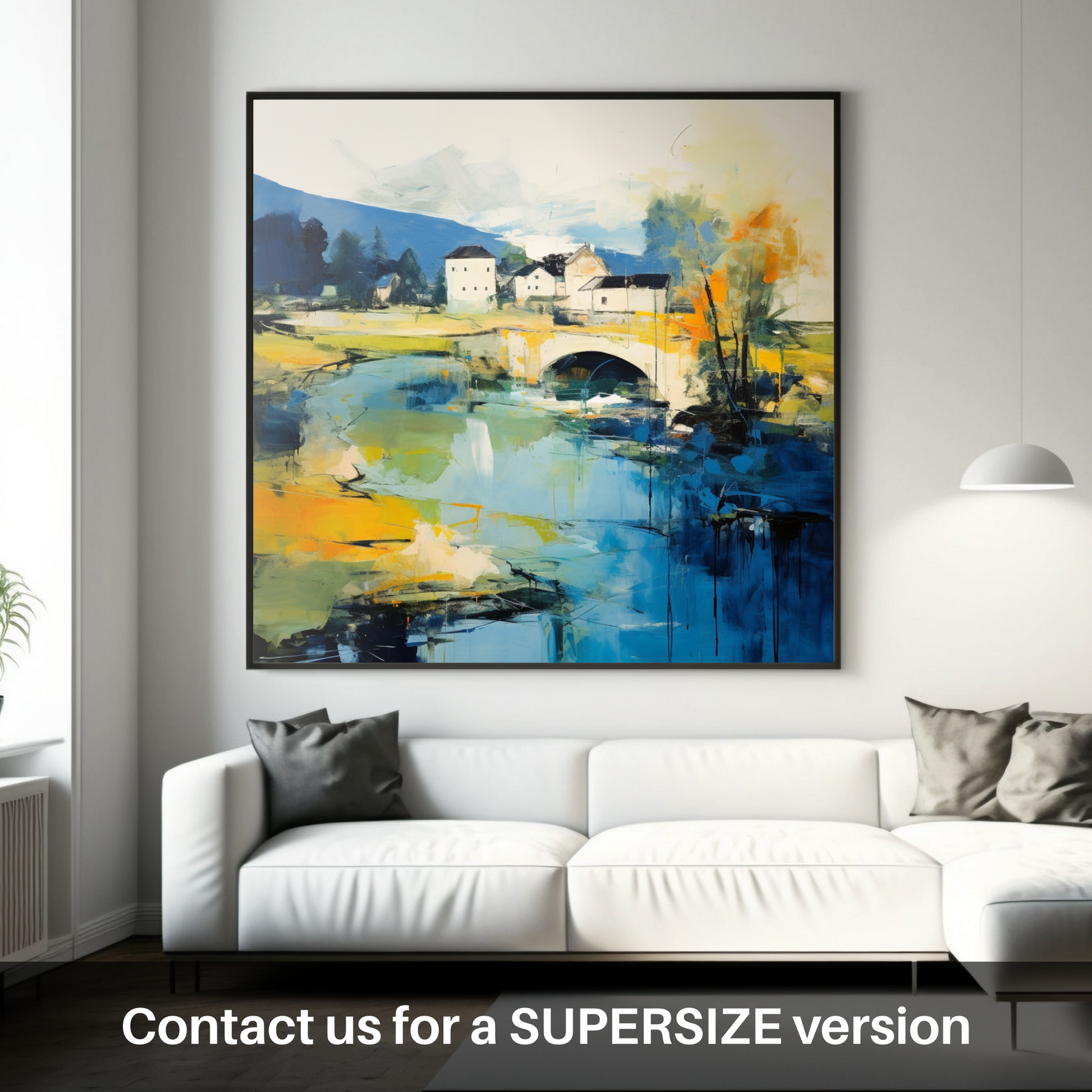 Huge supersize print of River Almond, Edinburgh in summer