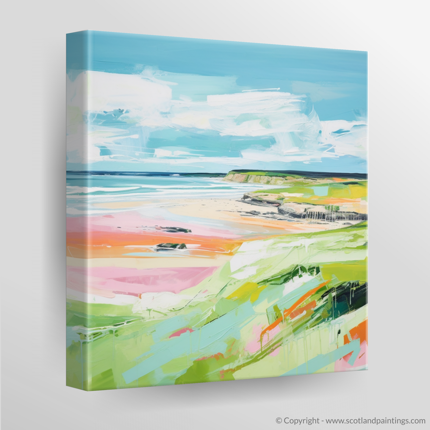 Canvas Print of Lunan Bay, Angus in summer