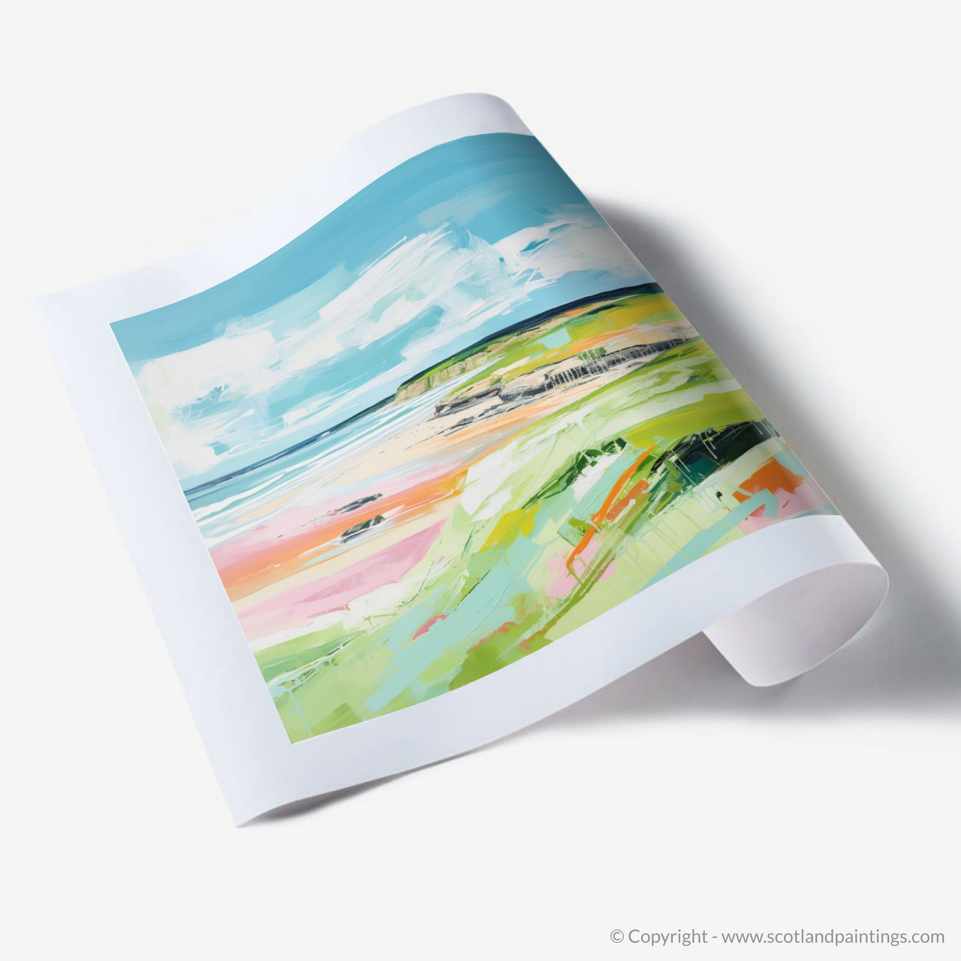 Art Print of Lunan Bay, Angus in summer