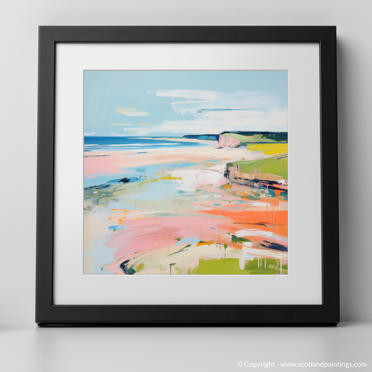 Painting and Art Print of Lunan Bay, Angus in summer. Lunan Bay Summer Symphony.