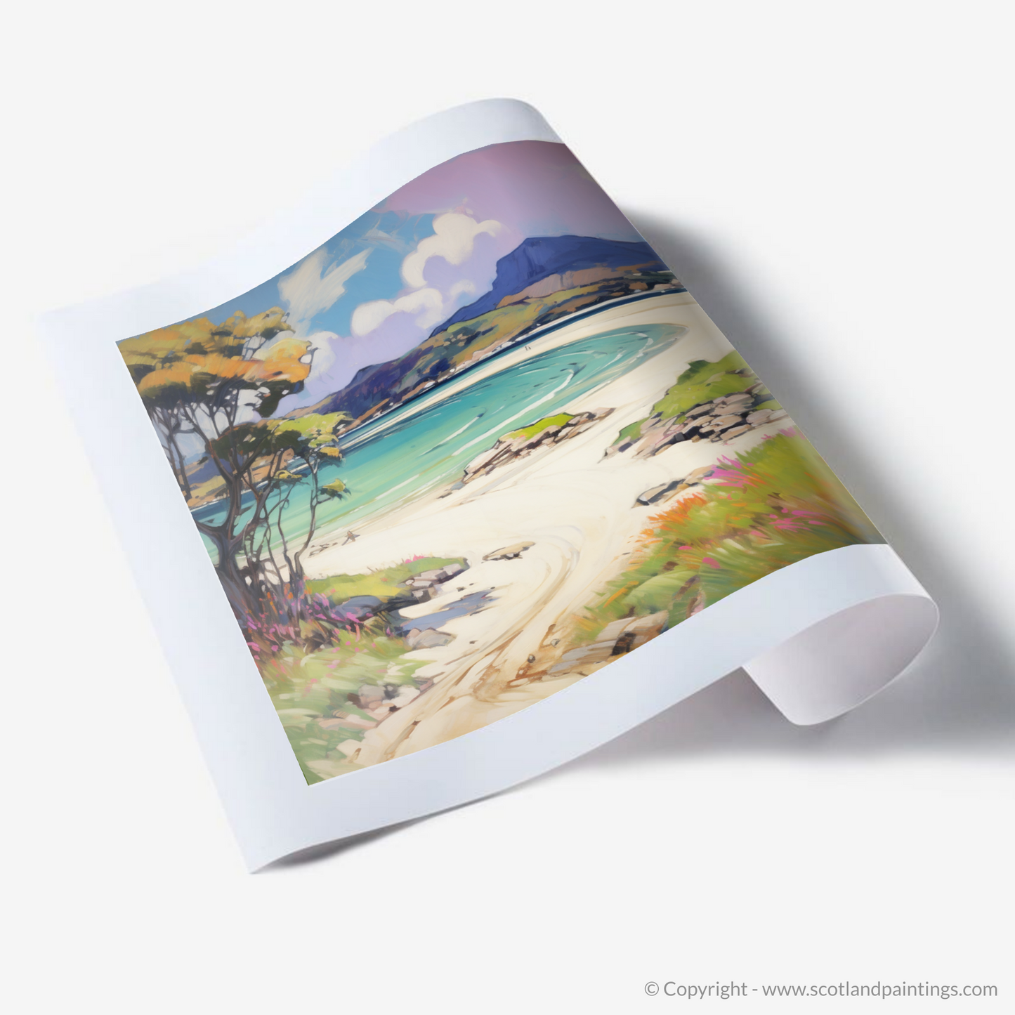 Art Print of Silver Sands of Morar in summer