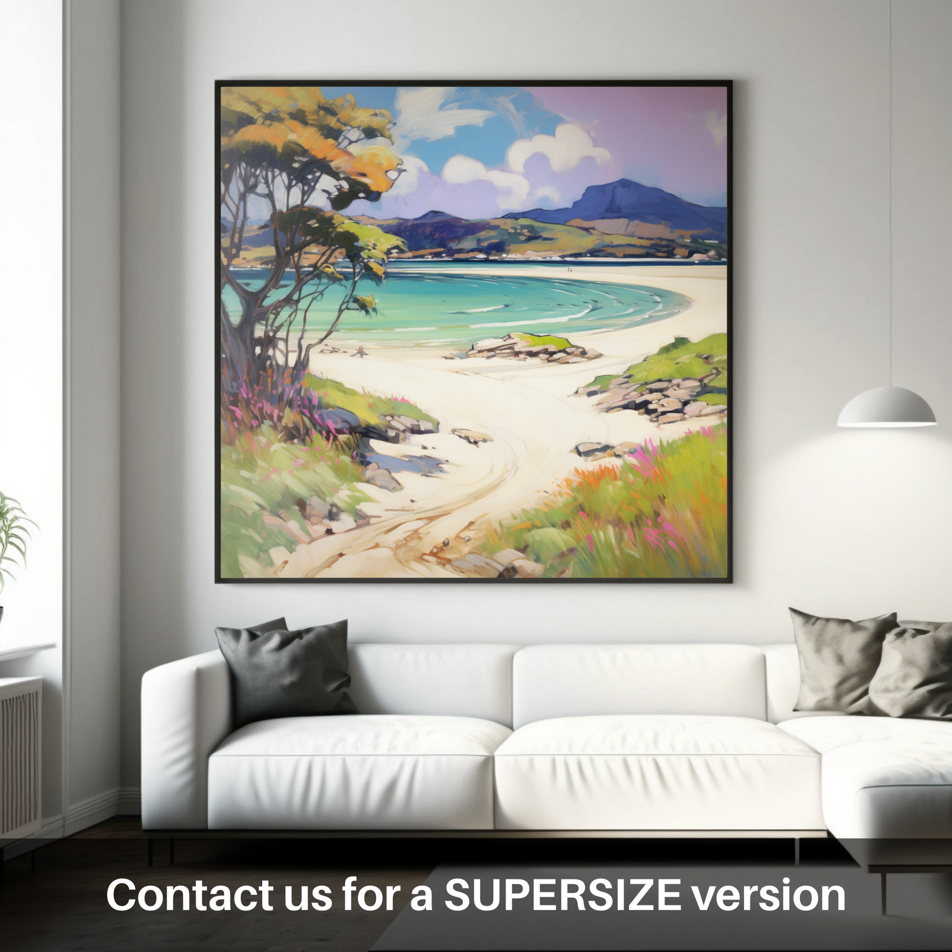 Huge supersize print of Silver Sands of Morar in summer