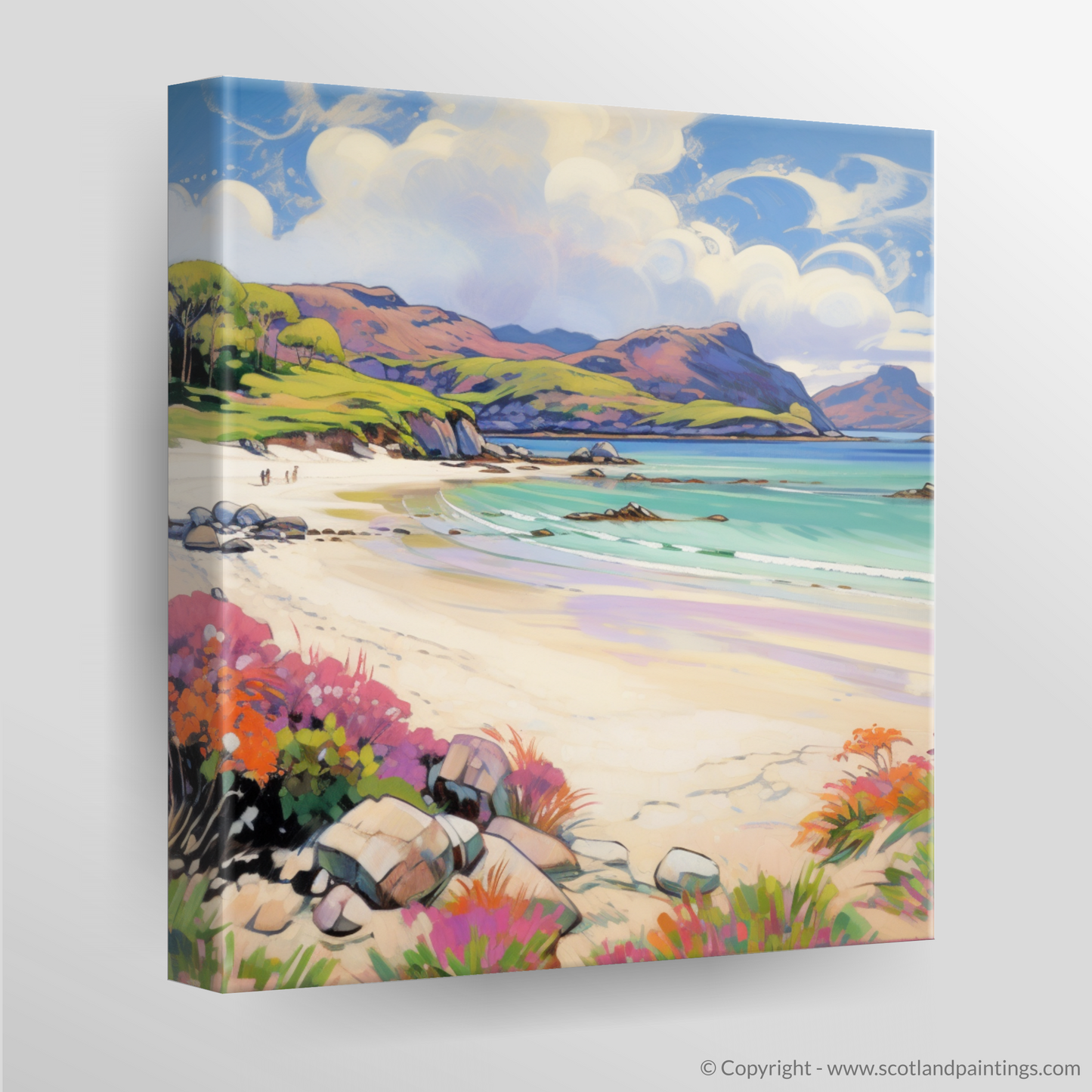 Canvas Print of Silver Sands of Morar in summer