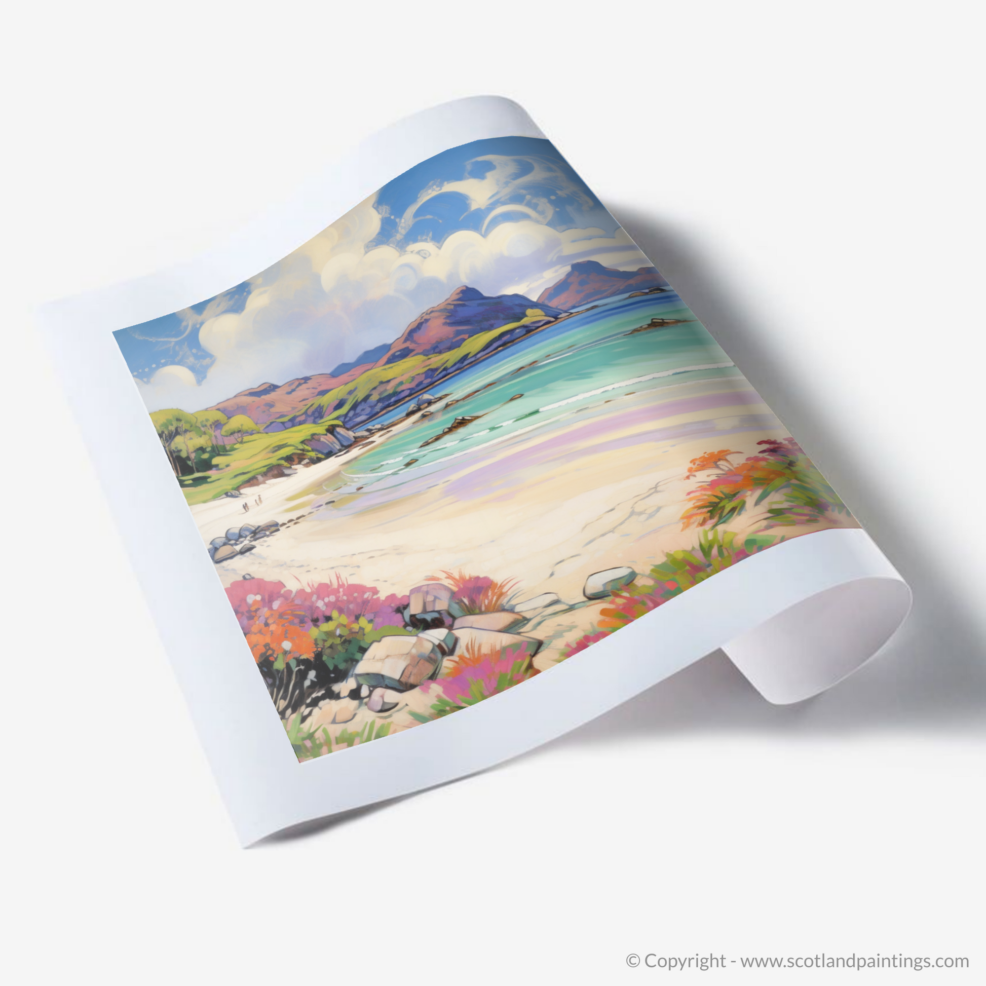 Art Print of Silver Sands of Morar in summer