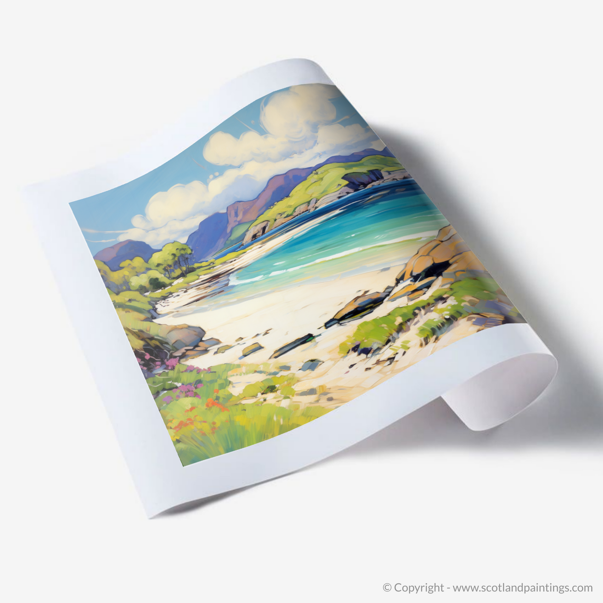 Art Print of Silver Sands of Morar in summer