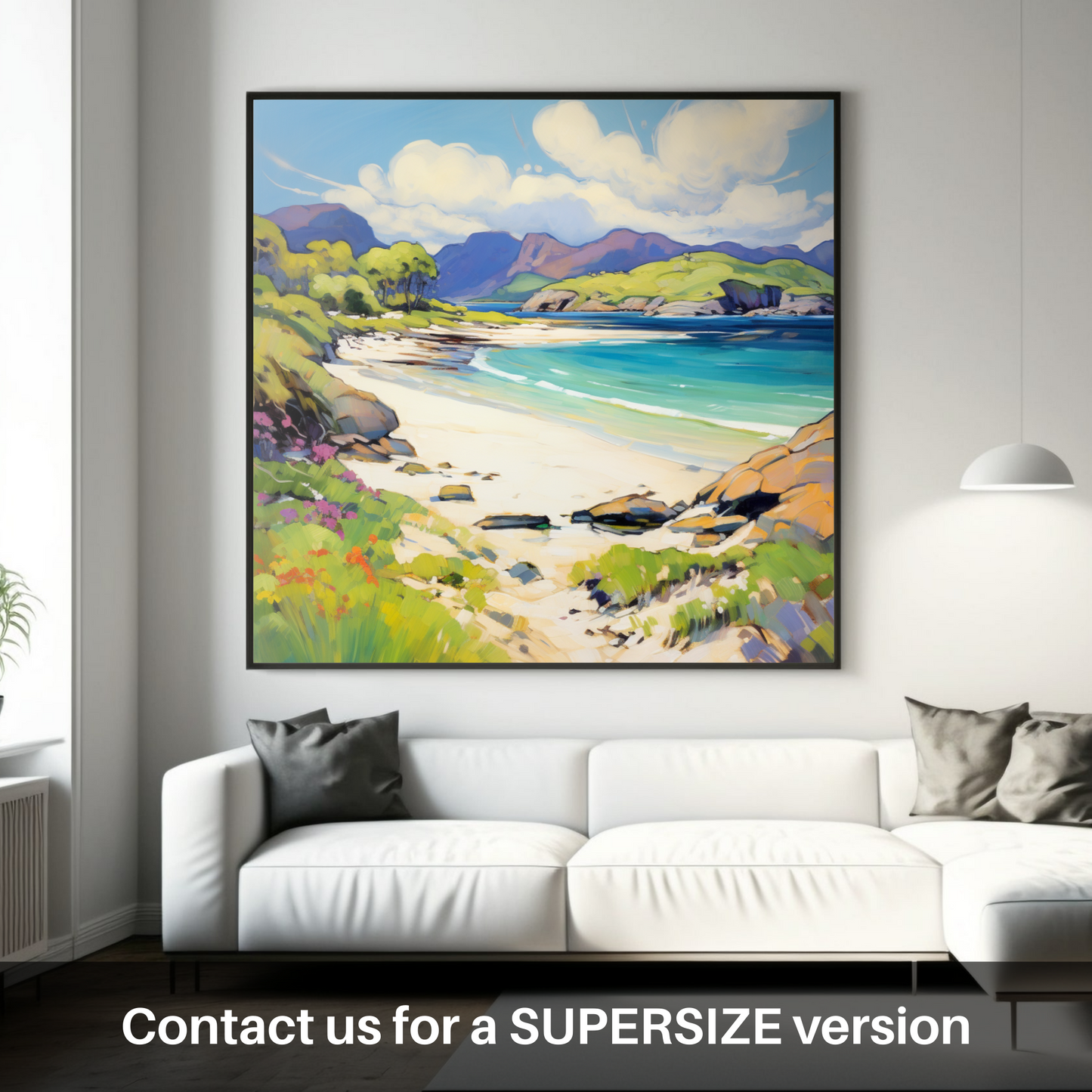 Huge supersize print of Silver Sands of Morar in summer