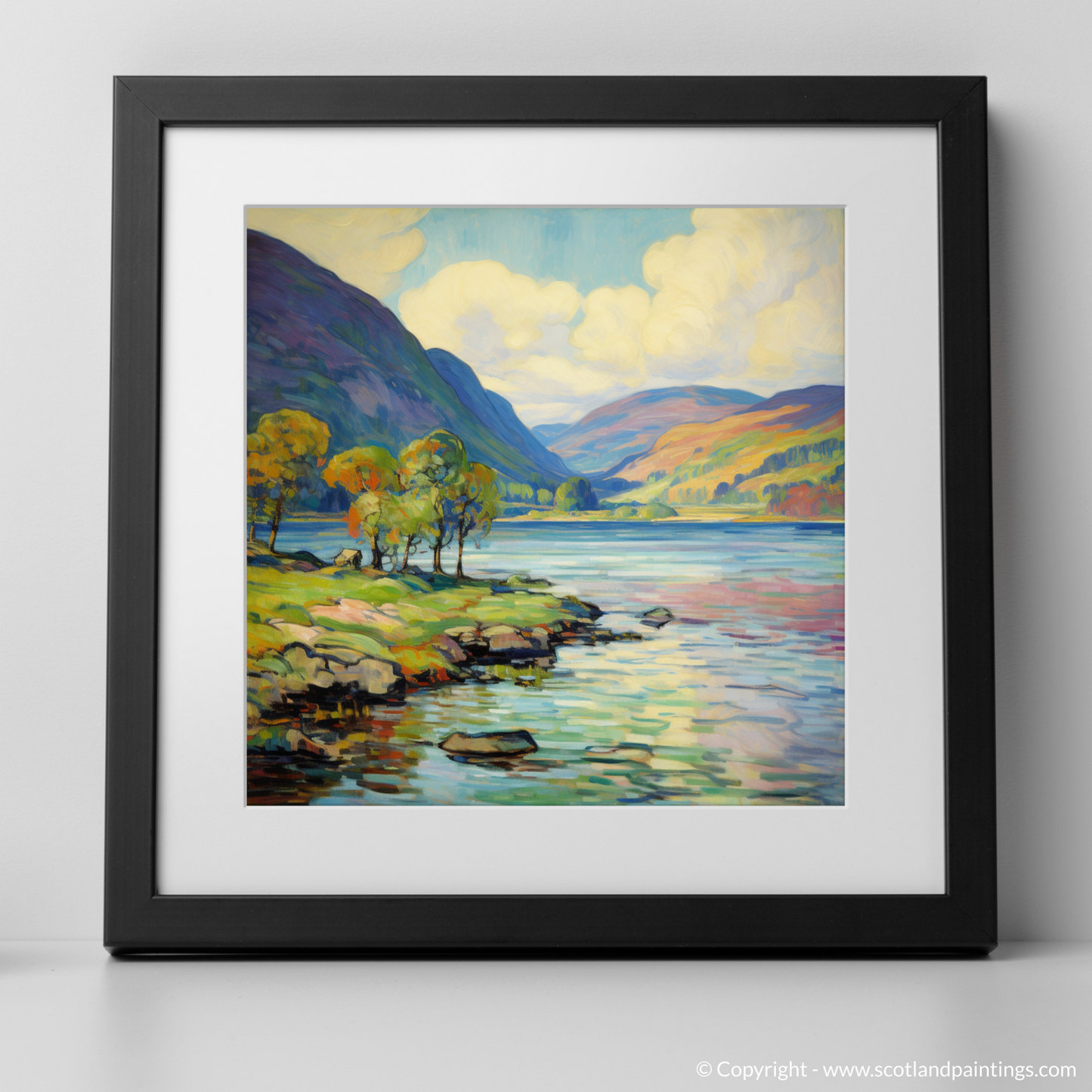 Painting and Art Print of Loch Ness, Highlands in summer. Summer Brilliance at Loch Ness.