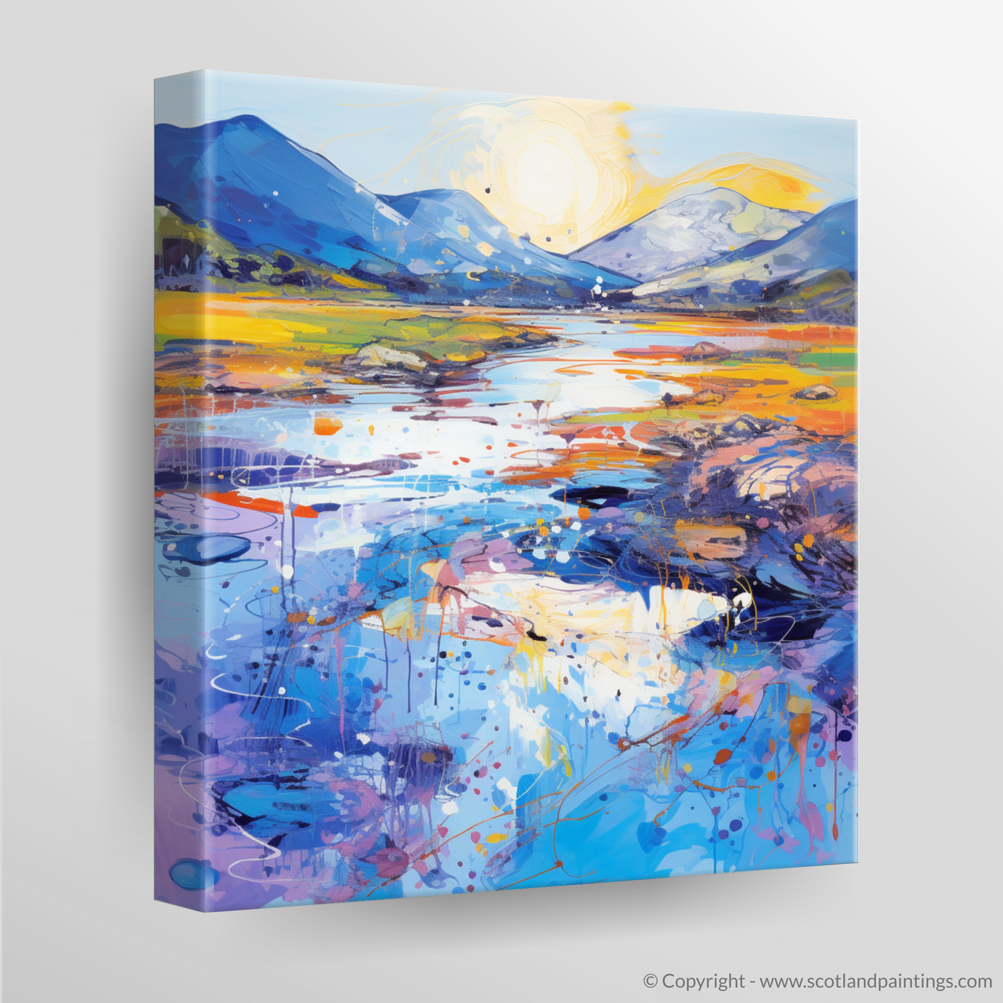 Canvas Print of River Etive, Argyll and Bute in summer