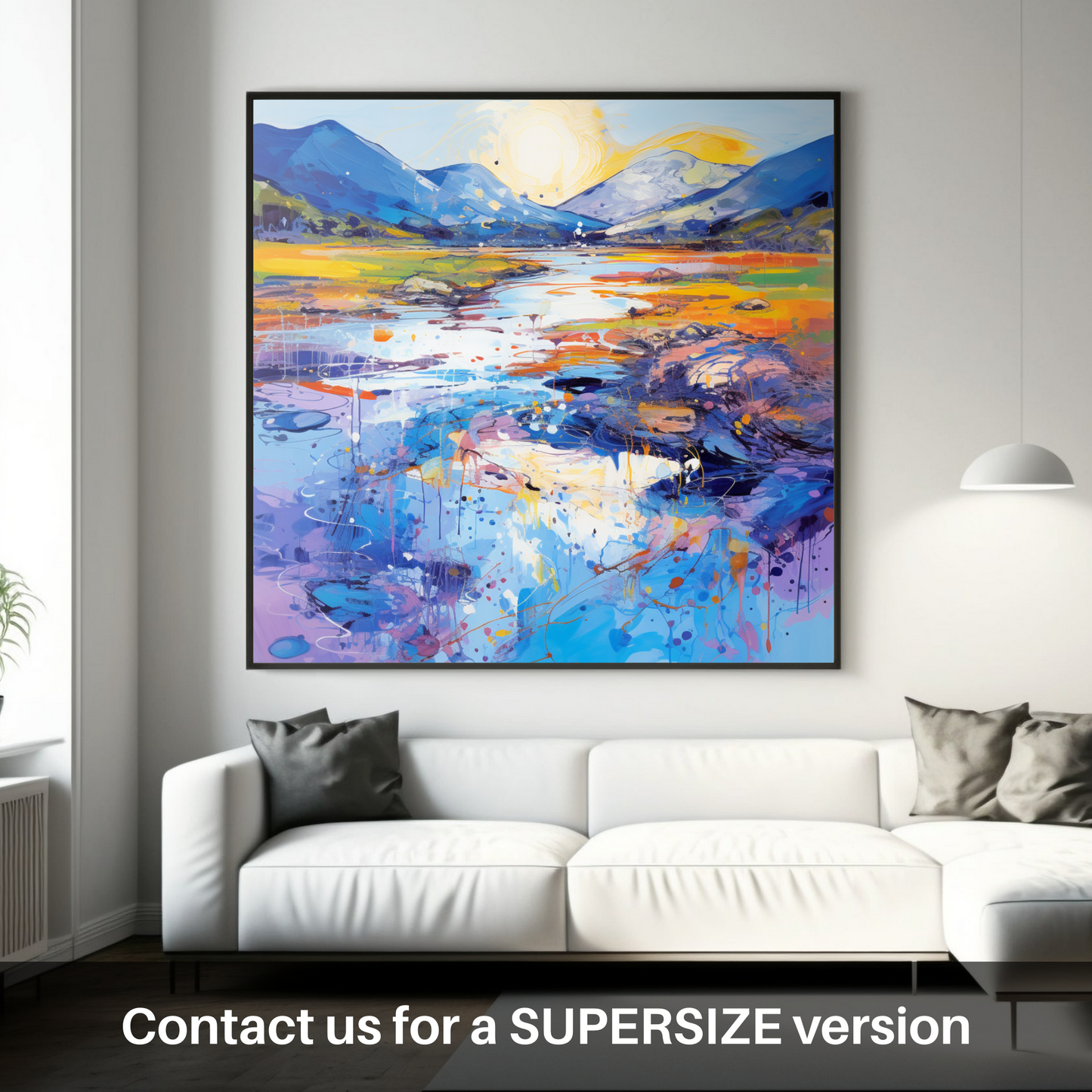 Huge supersize print of River Etive, Argyll and Bute in summer