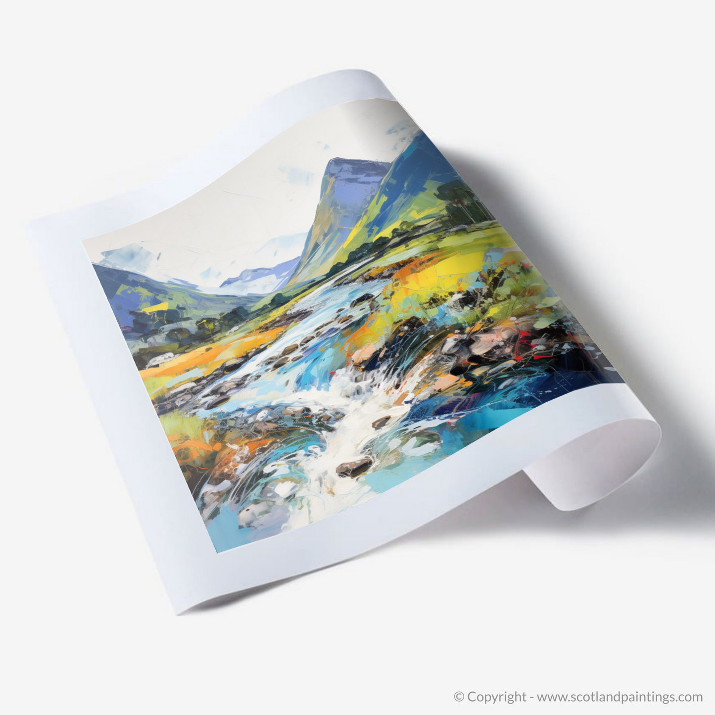 Art Print of River Etive, Argyll and Bute in summer