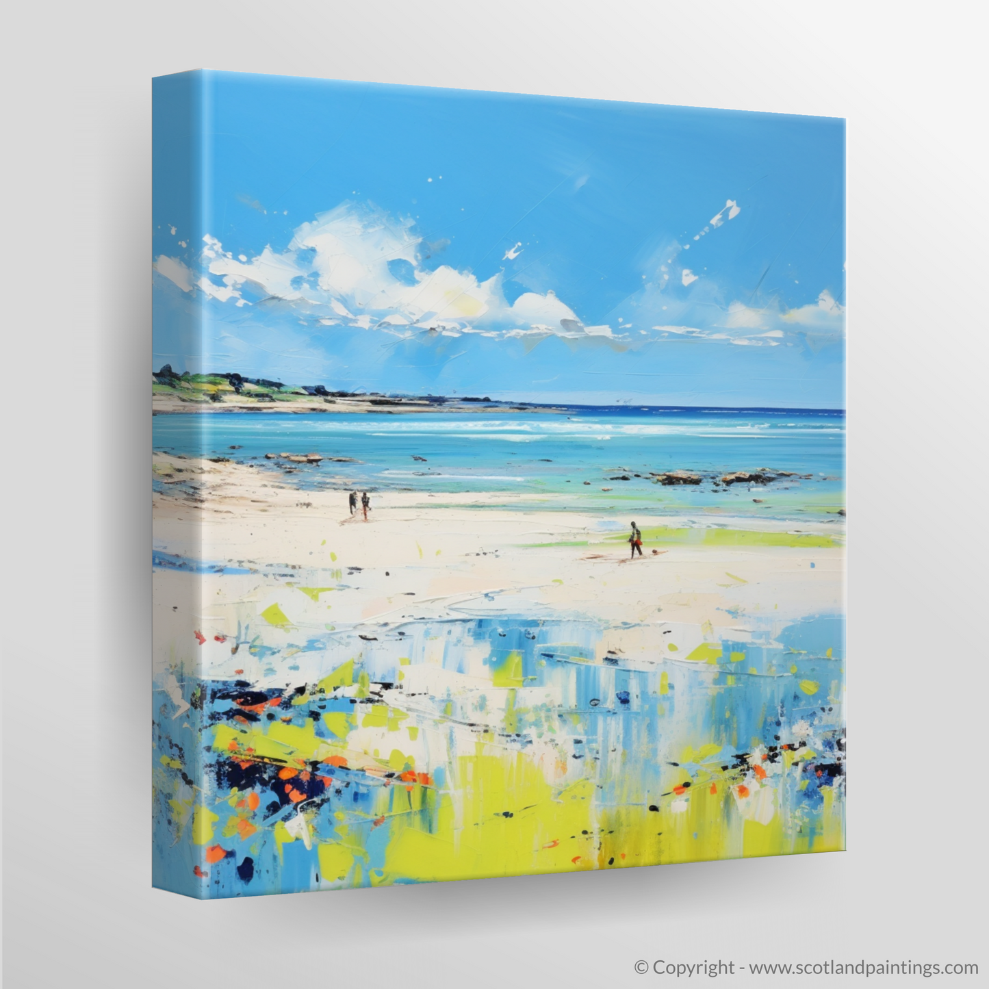 Canvas Print of Longniddry Beach, East Lothian in summer