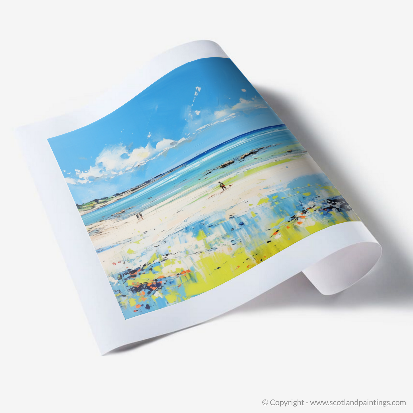 Art Print of Longniddry Beach, East Lothian in summer