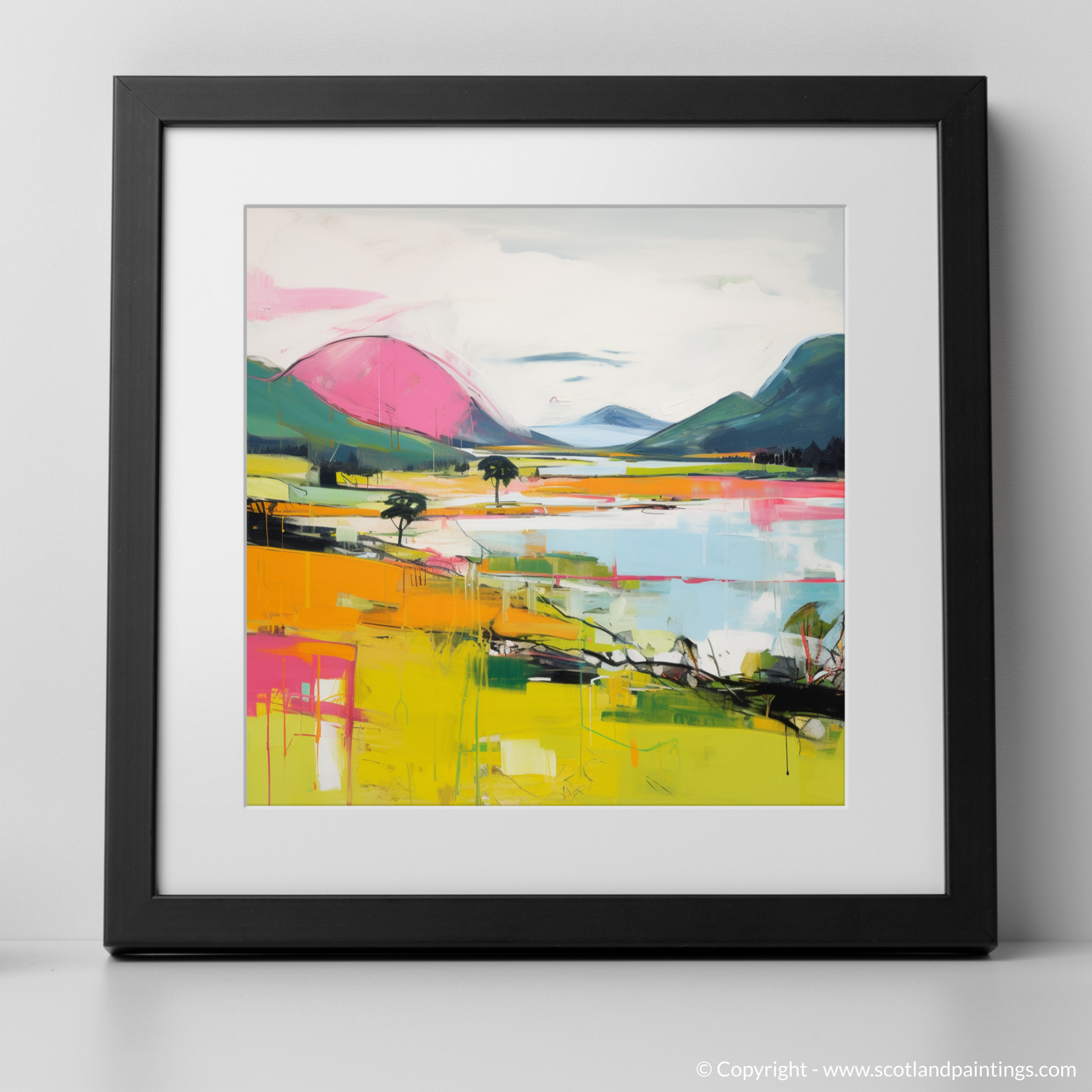 Art Print of Loch Linnhe, Highlands in summer with a black frame