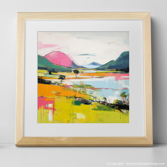 Art Print of Loch Linnhe, Highlands in summer with a natural frame