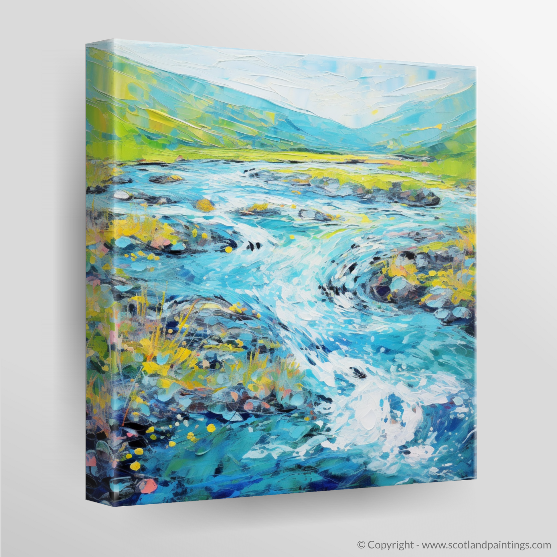 Canvas Print of River Etive, Argyll and Bute in summer