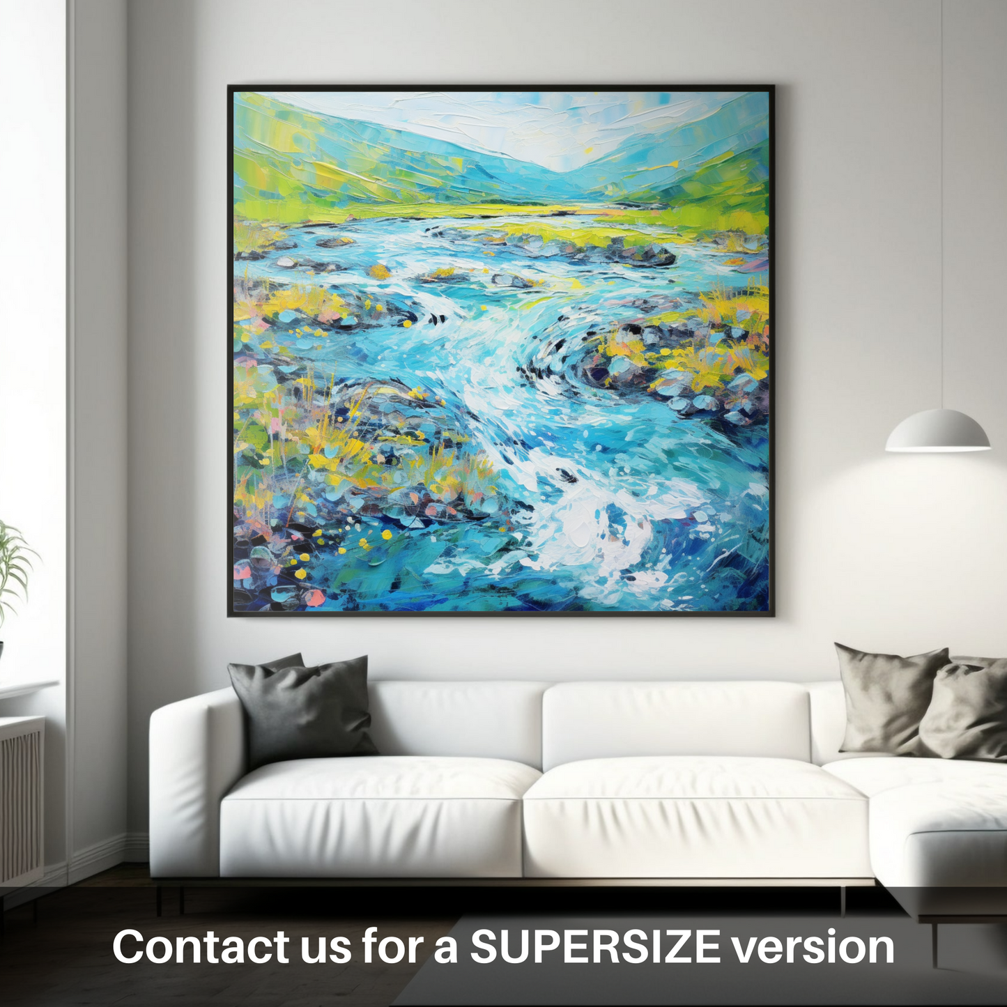 Huge supersize print of River Etive, Argyll and Bute in summer
