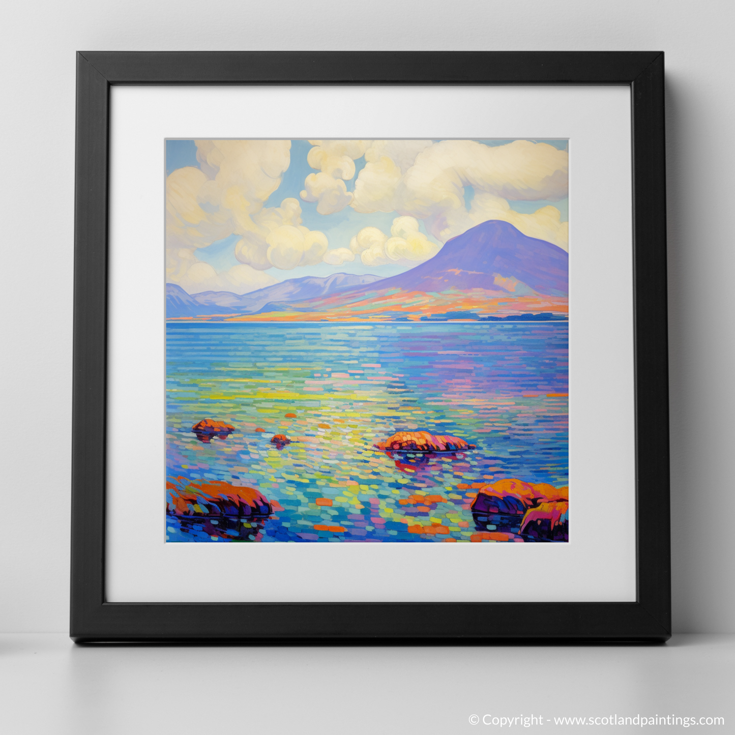 Painting and Art Print of Isle of Arran, Firth of Clyde in summer. Summer Serenity on the Isle of Arran.