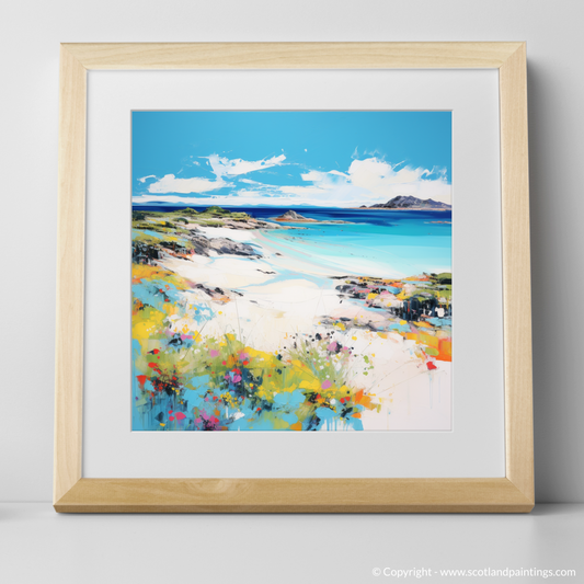 Art Print of Arisaig Beach, Arisaig in summer with a natural frame