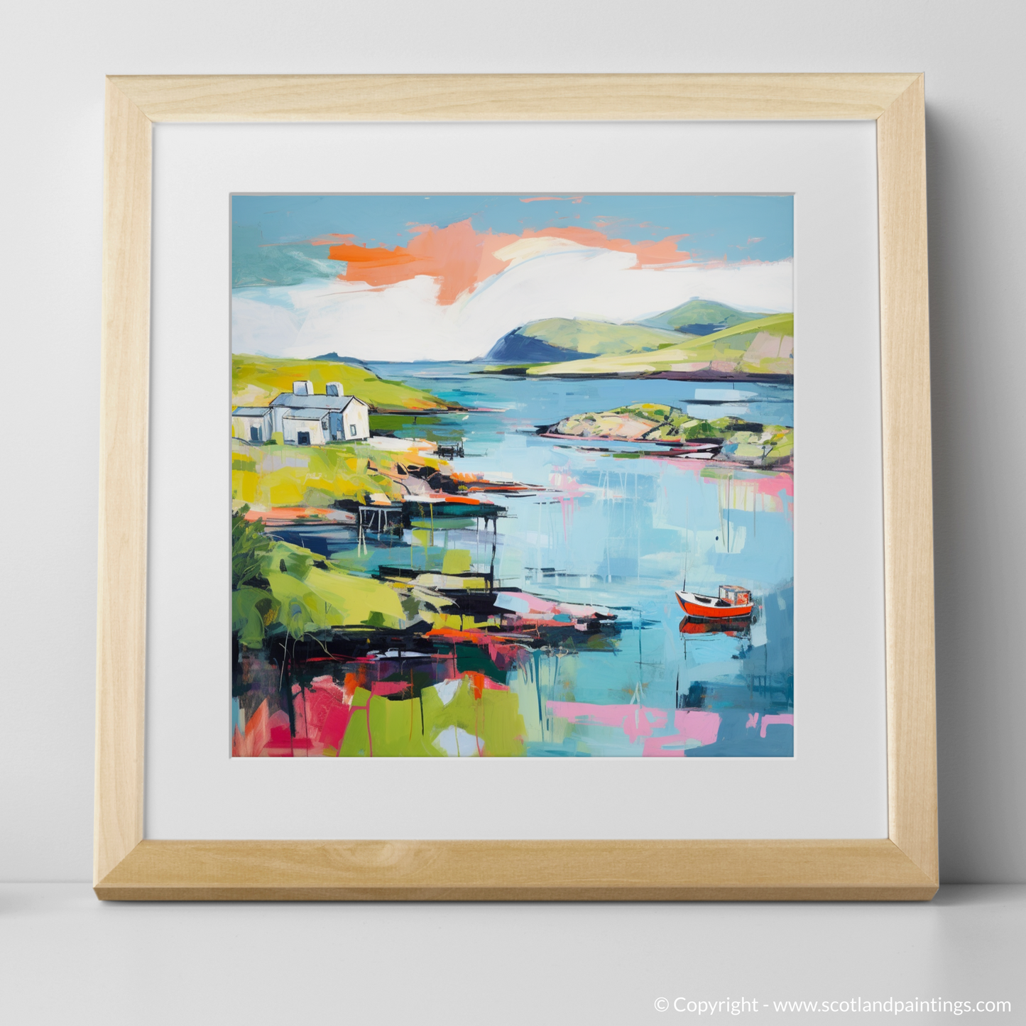 Painting and Art Print of Isle of Ulva, Inner Hebrides in summer. Summer Splendour of Isle of Ulva.