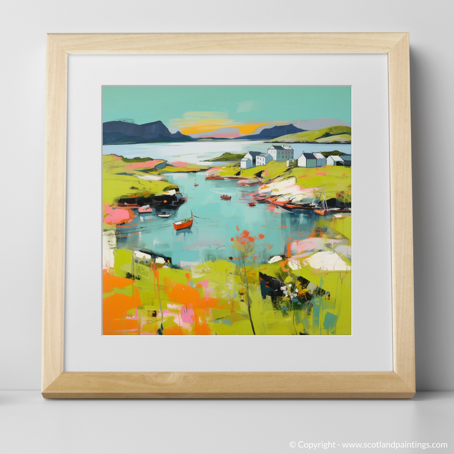 Painting and Art Print of Isle of Ulva, Inner Hebrides in summer. Summer Radiance on the Isle of Ulva.