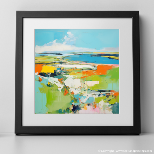 Art Print of Orkney, North of mainland Scotland in summer with a black frame