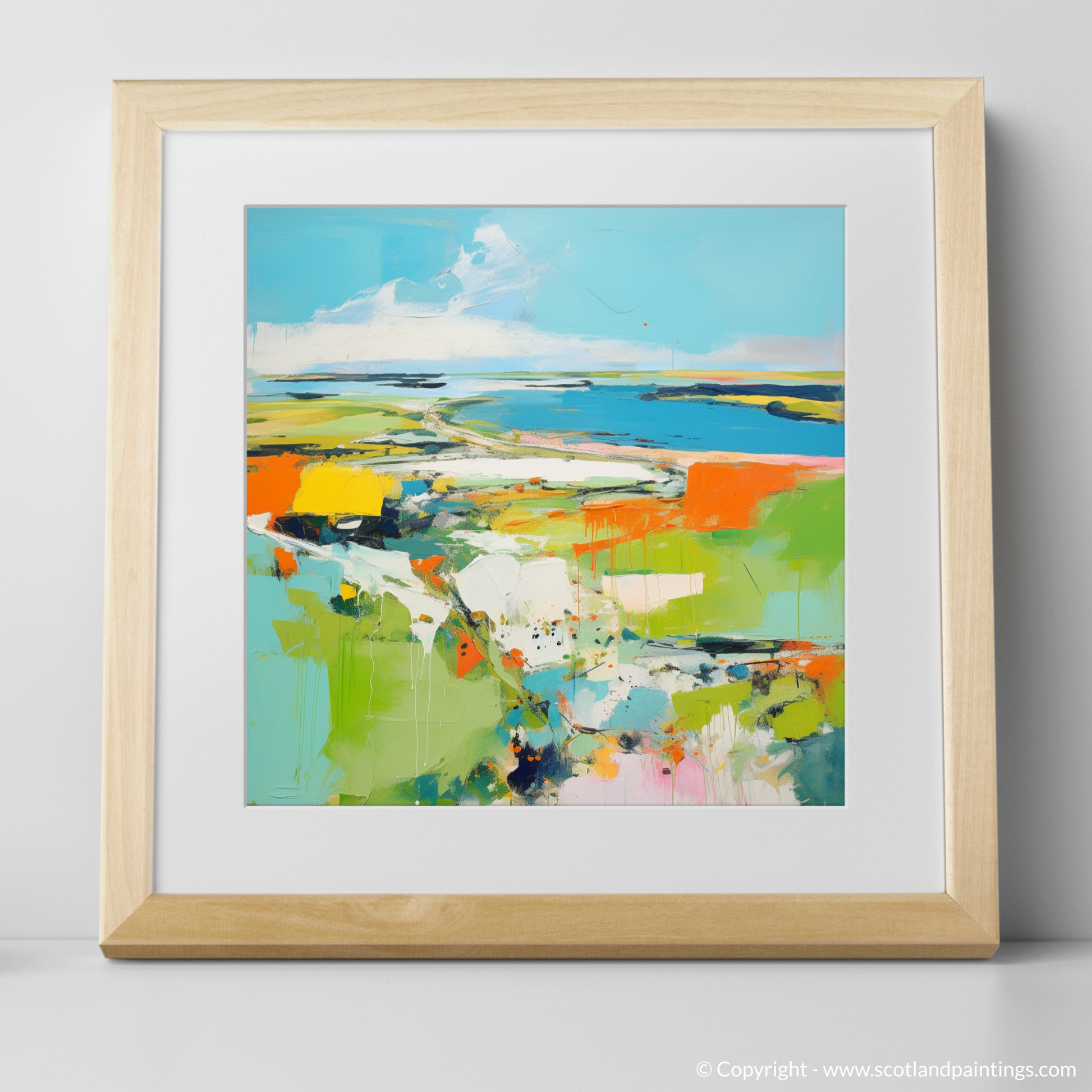 Art Print of Orkney, North of mainland Scotland in summer with a natural frame