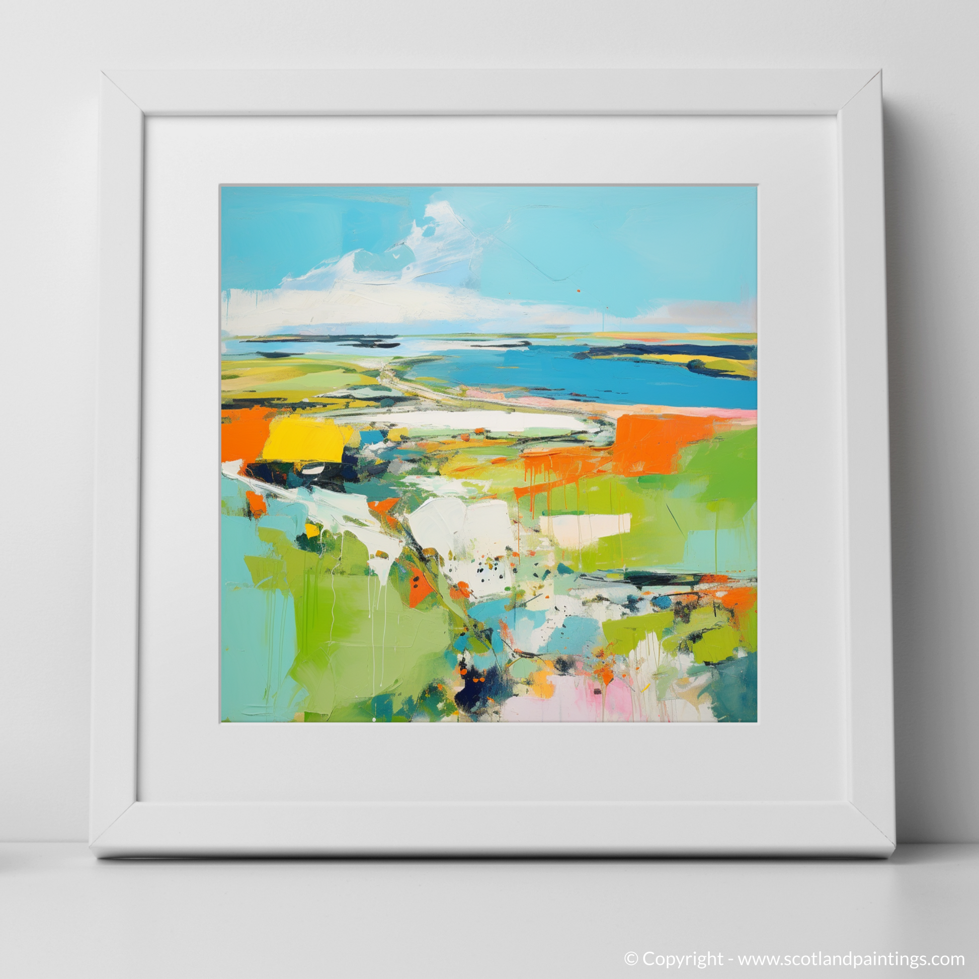 Art Print of Orkney, North of mainland Scotland in summer with a white frame