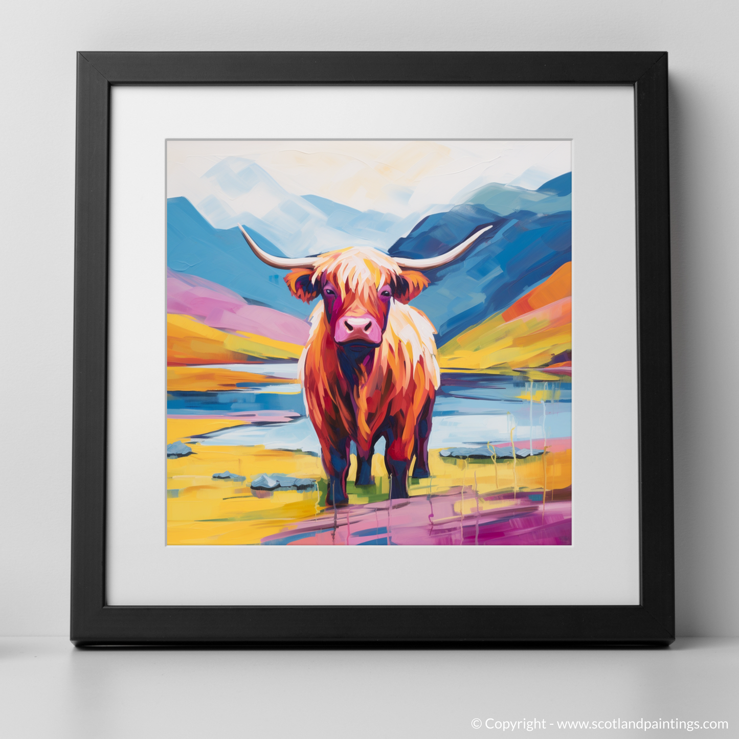 Highland Cow in Summer's Embrace