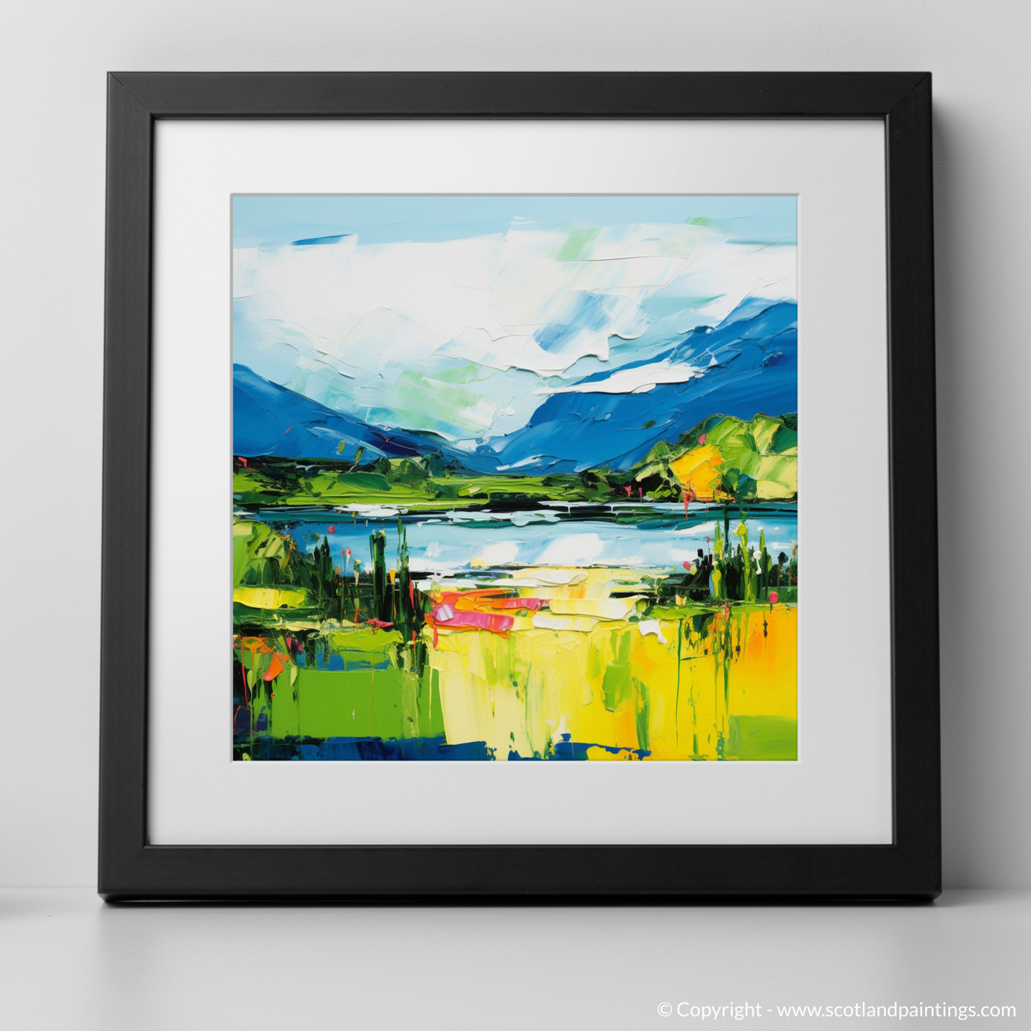 Highland Hues: An Abstract Vision of Loch Ness in Summer