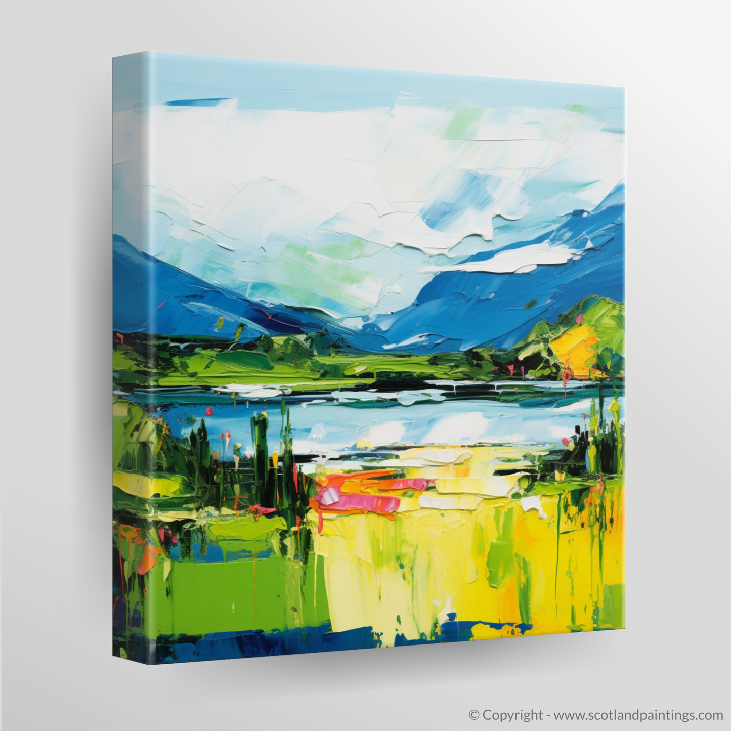 Highland Hues: An Abstract Vision of Loch Ness in Summer