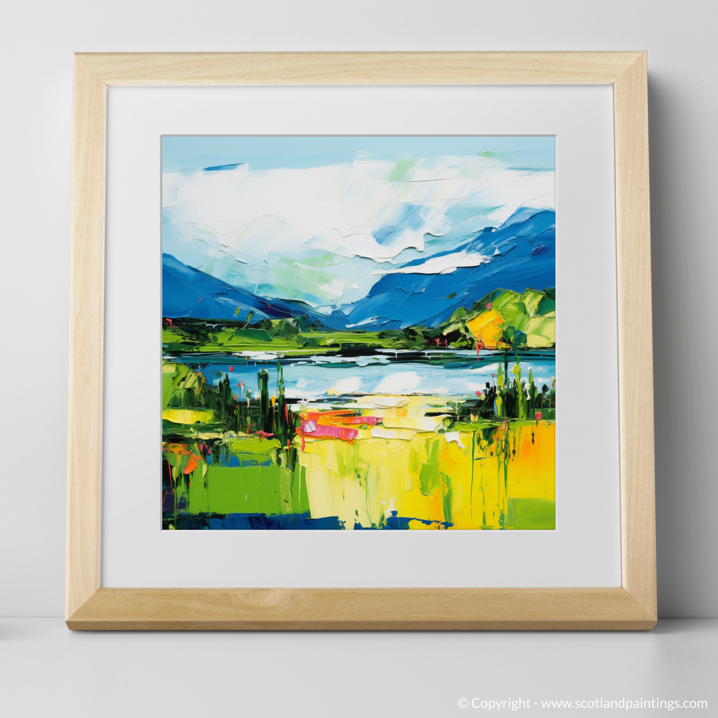 Highland Hues: An Abstract Vision of Loch Ness in Summer