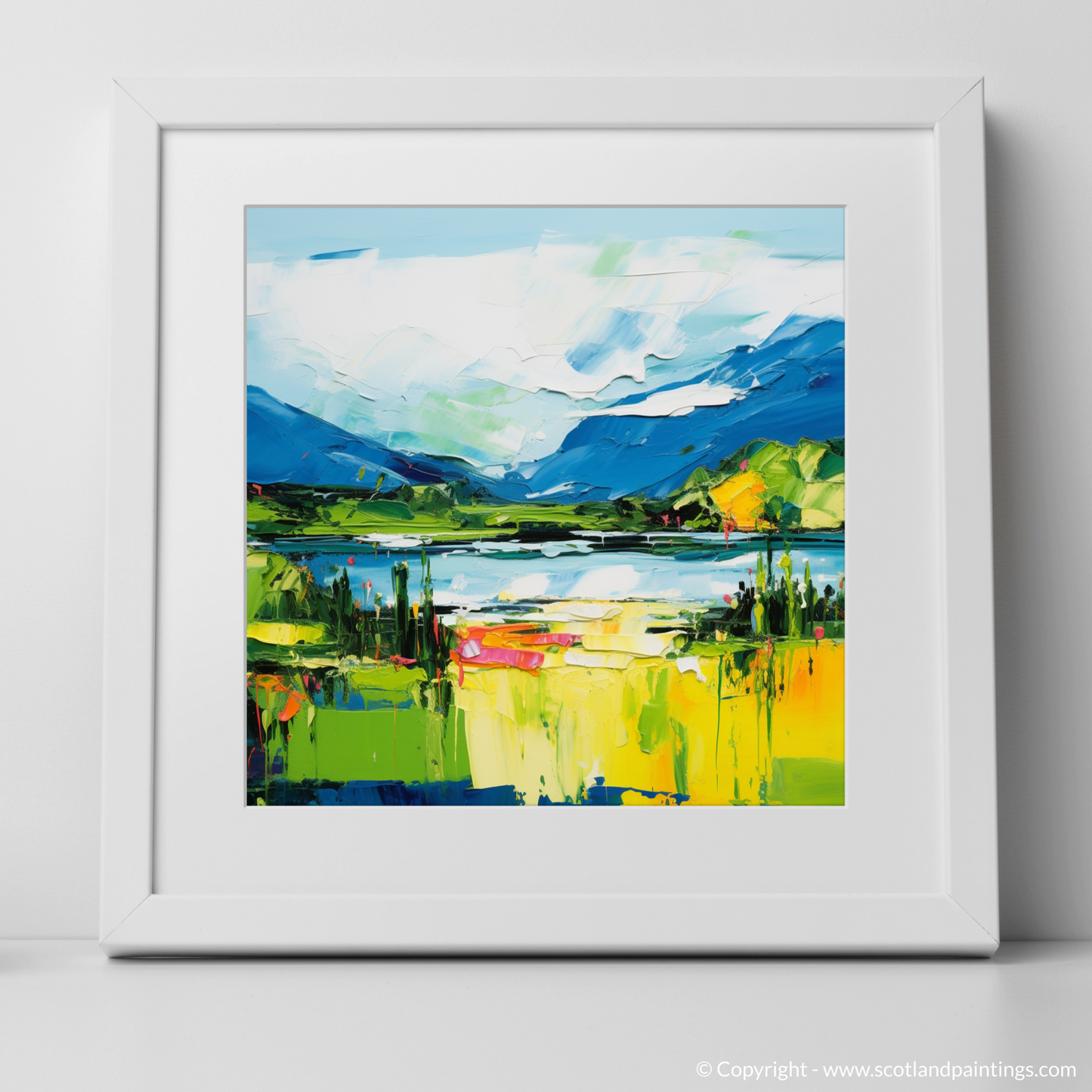 Highland Hues: An Abstract Vision of Loch Ness in Summer