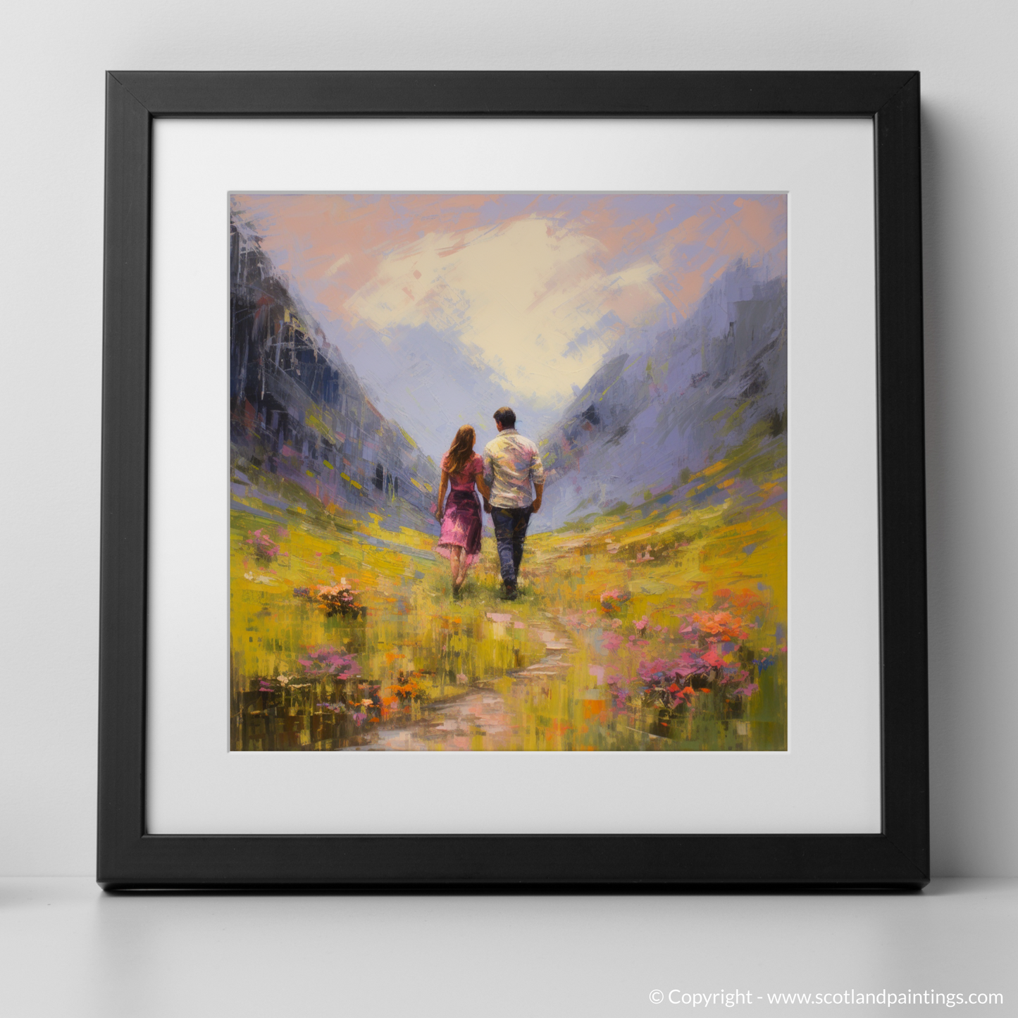 Romantic Highland Stroll in Summer's Embrace