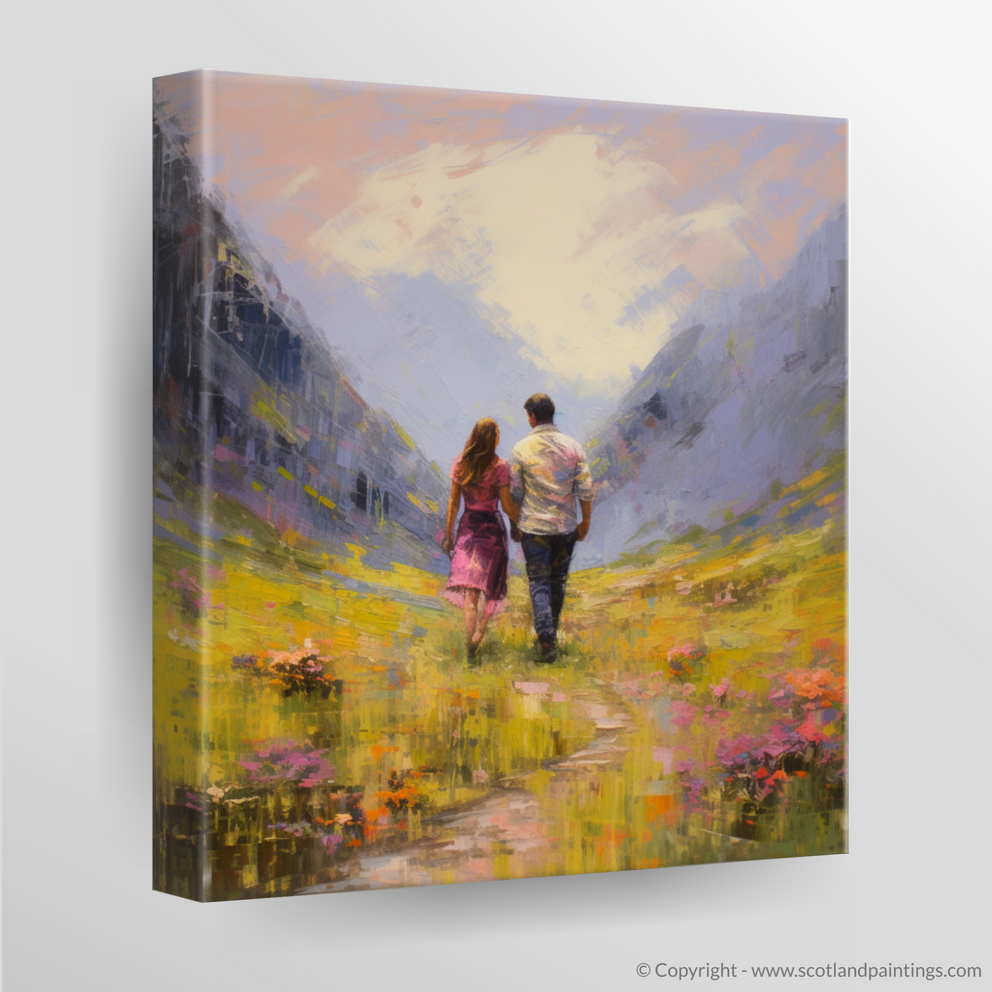 Romantic Highland Stroll in Summer's Embrace