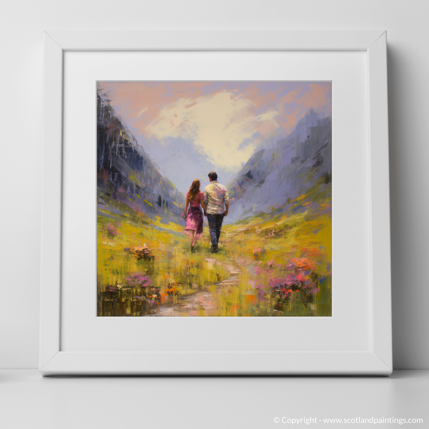 Romantic Highland Stroll in Summer's Embrace