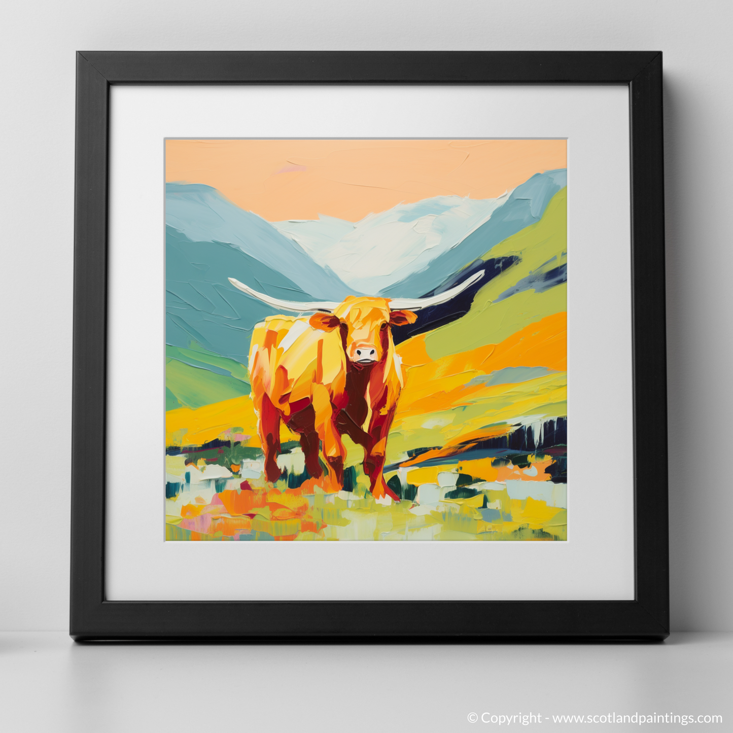 Highland Cow in Summer's Embrace