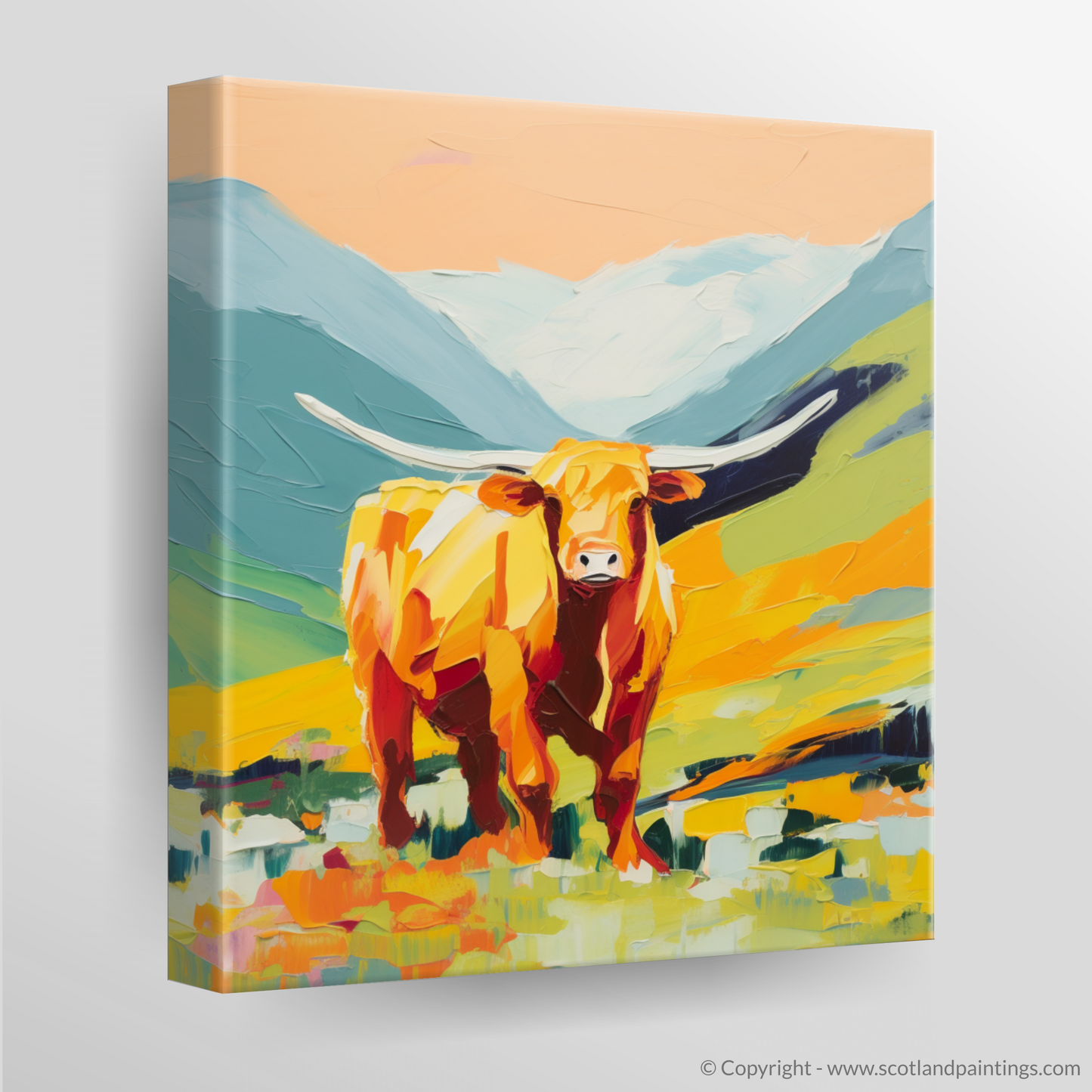 Highland Cow in Summer's Embrace