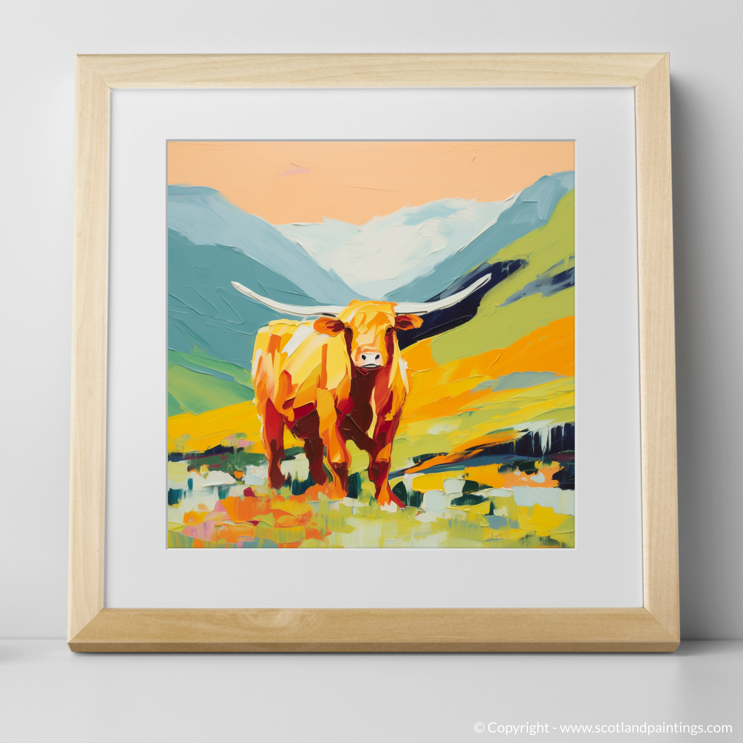 Highland Cow in Summer's Embrace