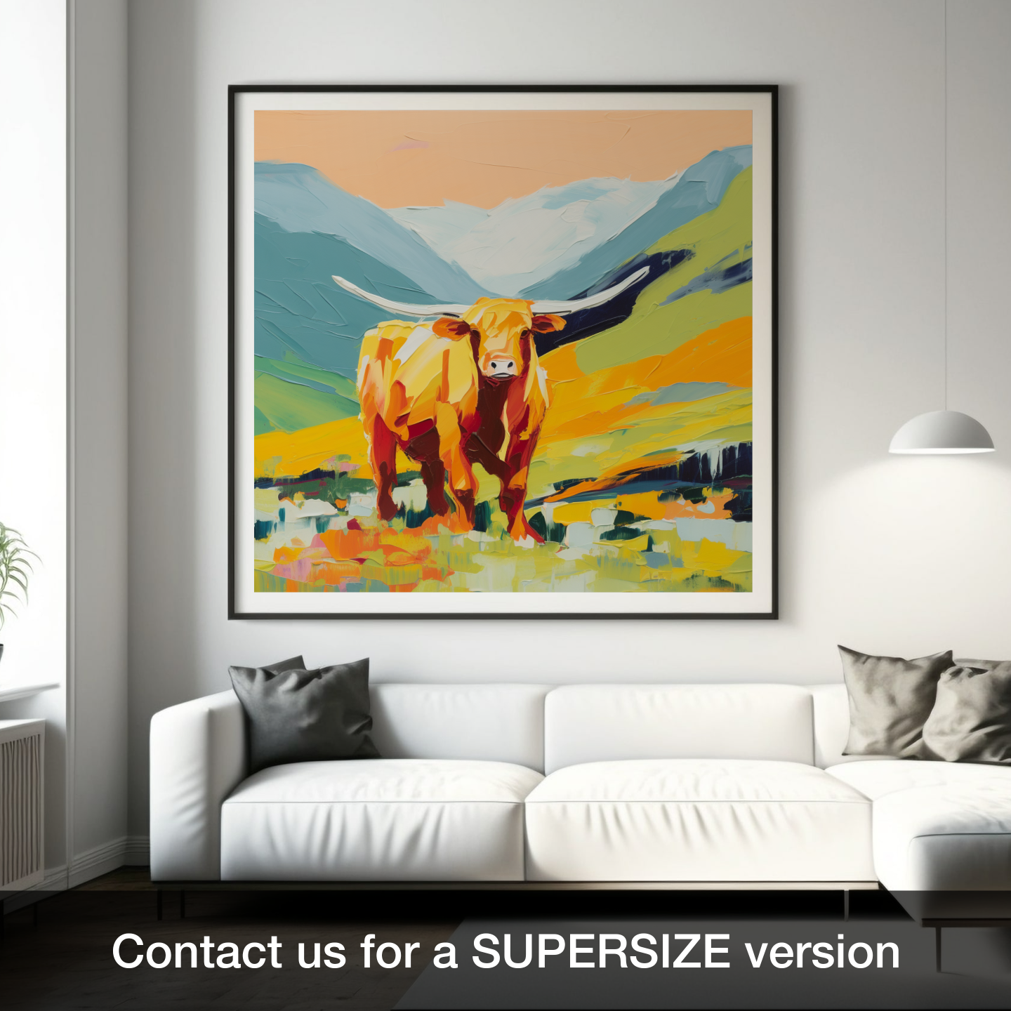 Highland Cow in Summer's Embrace