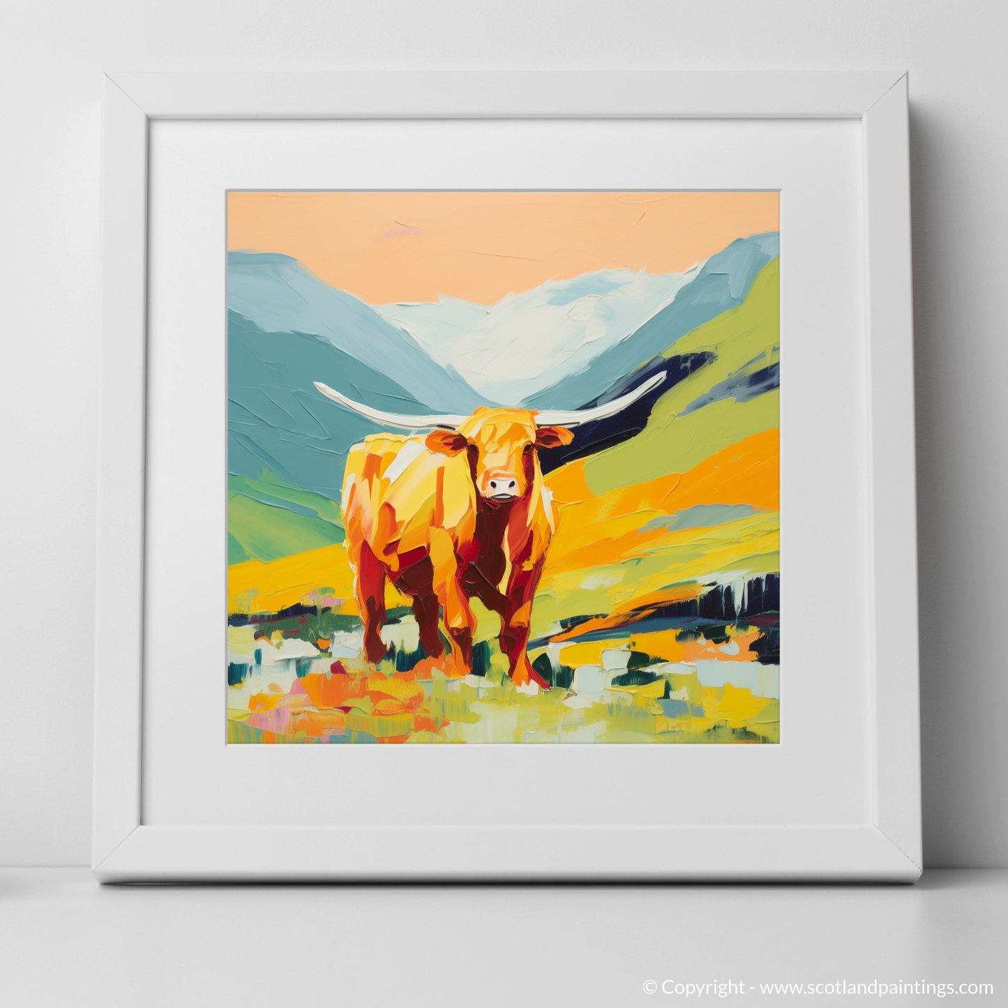 Highland Cow in Summer's Embrace