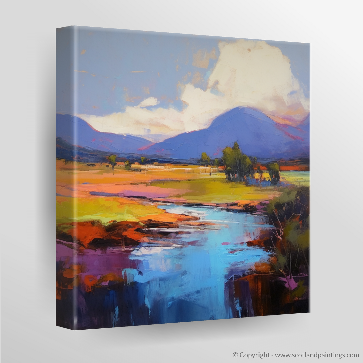 Summer's Embrace: An Expressionist Journey Along the River Spean