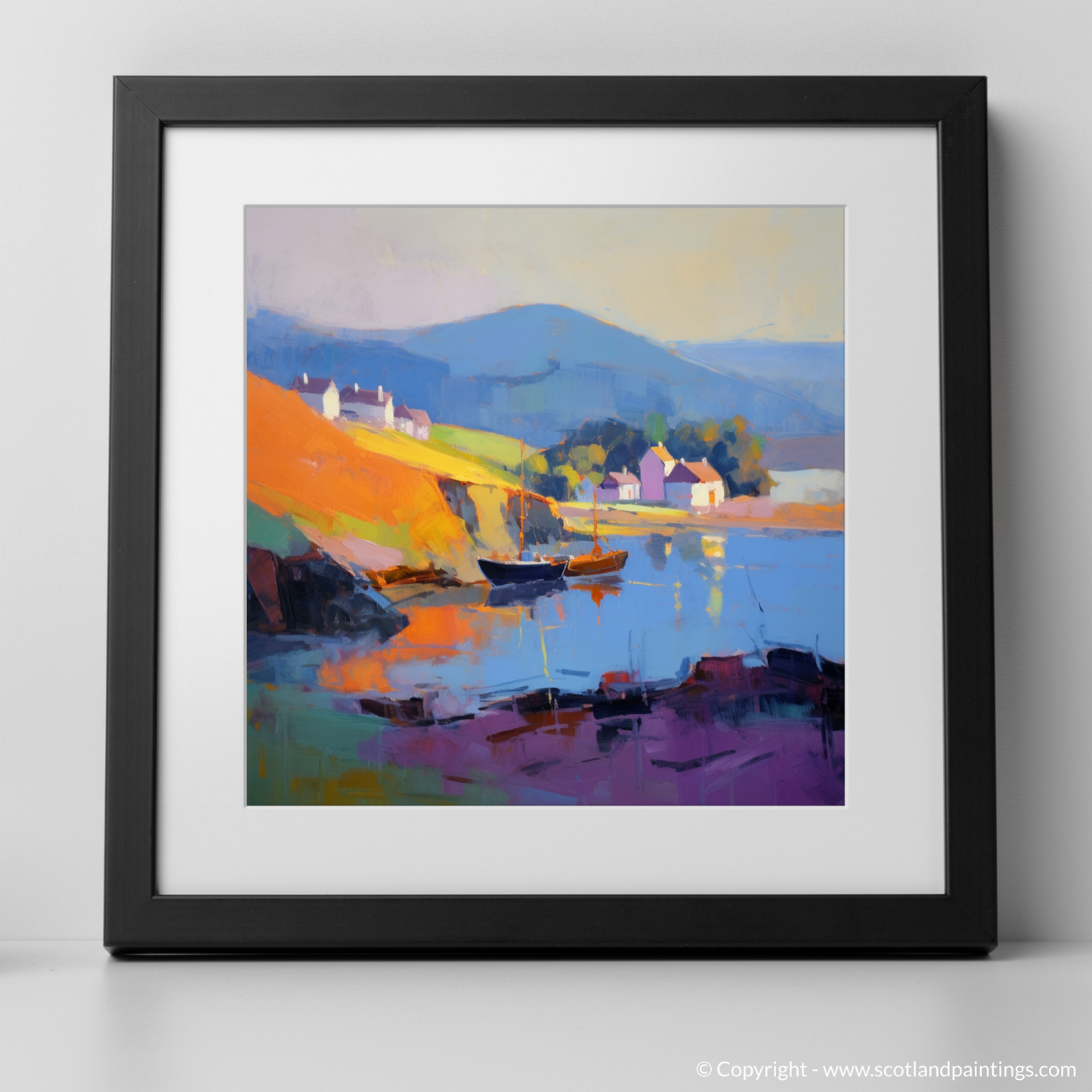 Golden Serenity: An Expressionist Homage to Findochty Harbour