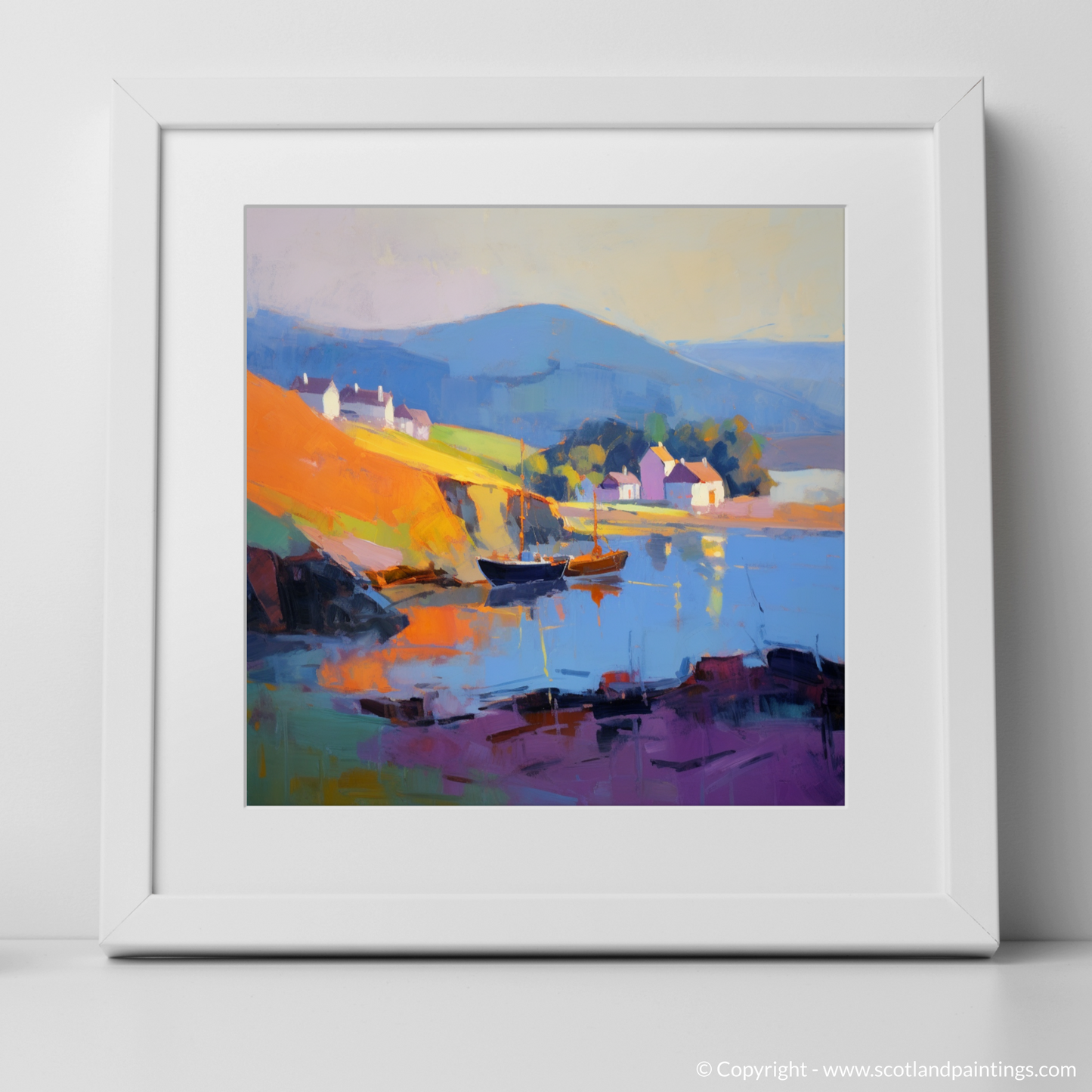 Golden Serenity: An Expressionist Homage to Findochty Harbour