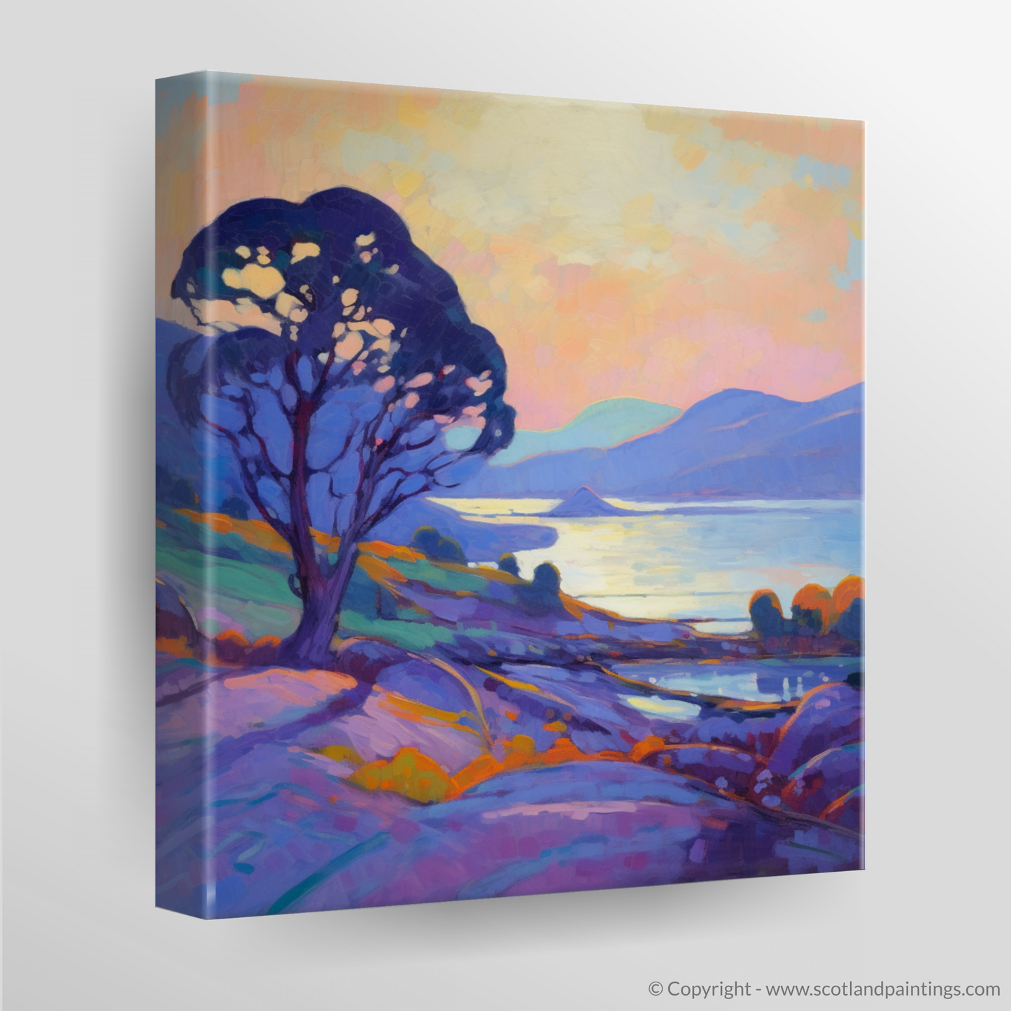 Dusk at Langamull Bay: An Impressionist Tribute to Scottish Serenity