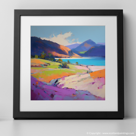 Summer Embrace at Calgary Bay: An Expressionist Ode to Scotland's Vibrant Landscape
