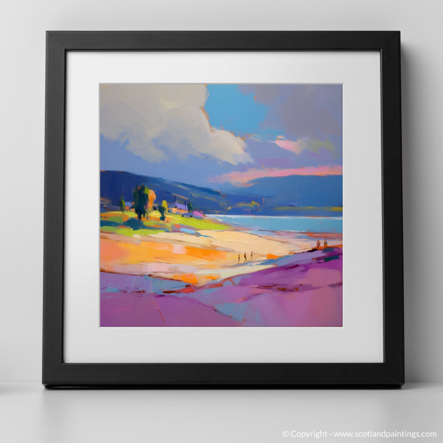 Nairn Beach Reverie: An Expressionist Journey Through Scottish Seaside Splendour