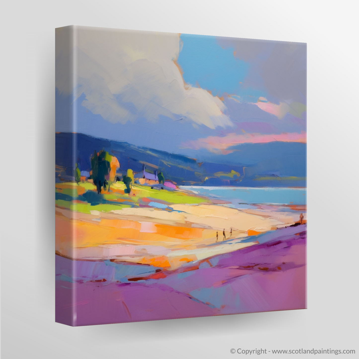 Nairn Beach Reverie: An Expressionist Journey Through Scottish Seaside Splendour