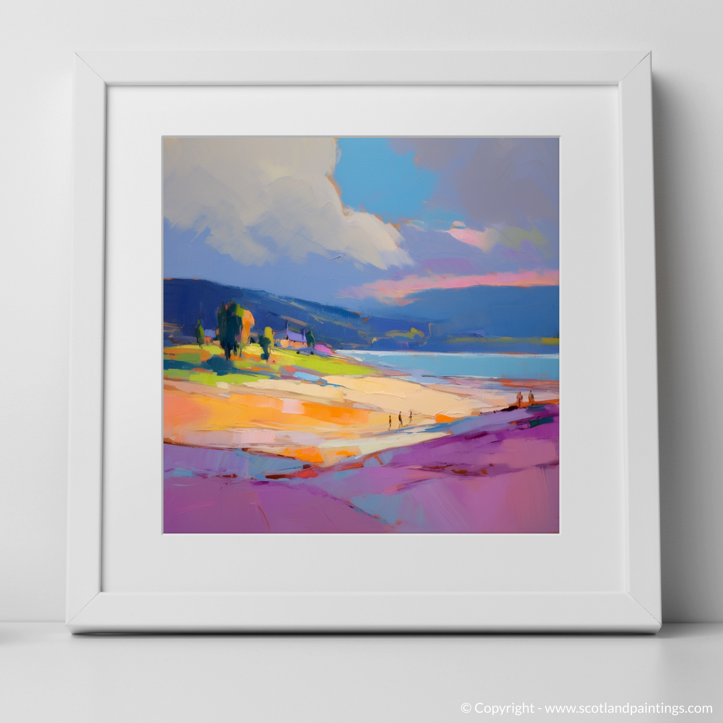 Nairn Beach Reverie: An Expressionist Journey Through Scottish Seaside Splendour