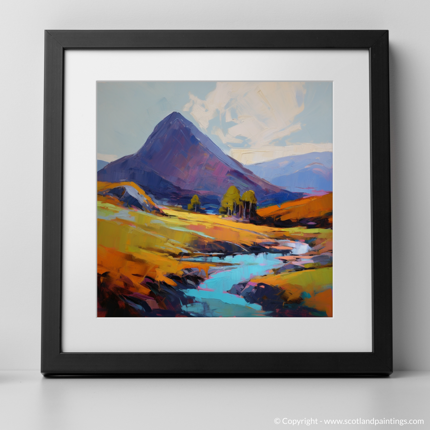 Wild Embrace of Stob Dubh - An Expressionist Ode to the Scottish Highlands