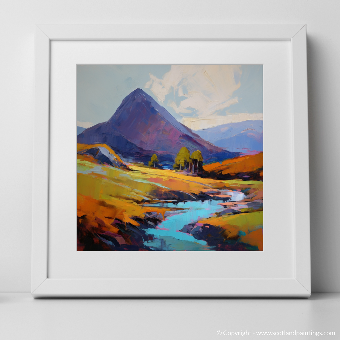 Wild Embrace of Stob Dubh - An Expressionist Ode to the Scottish Highlands